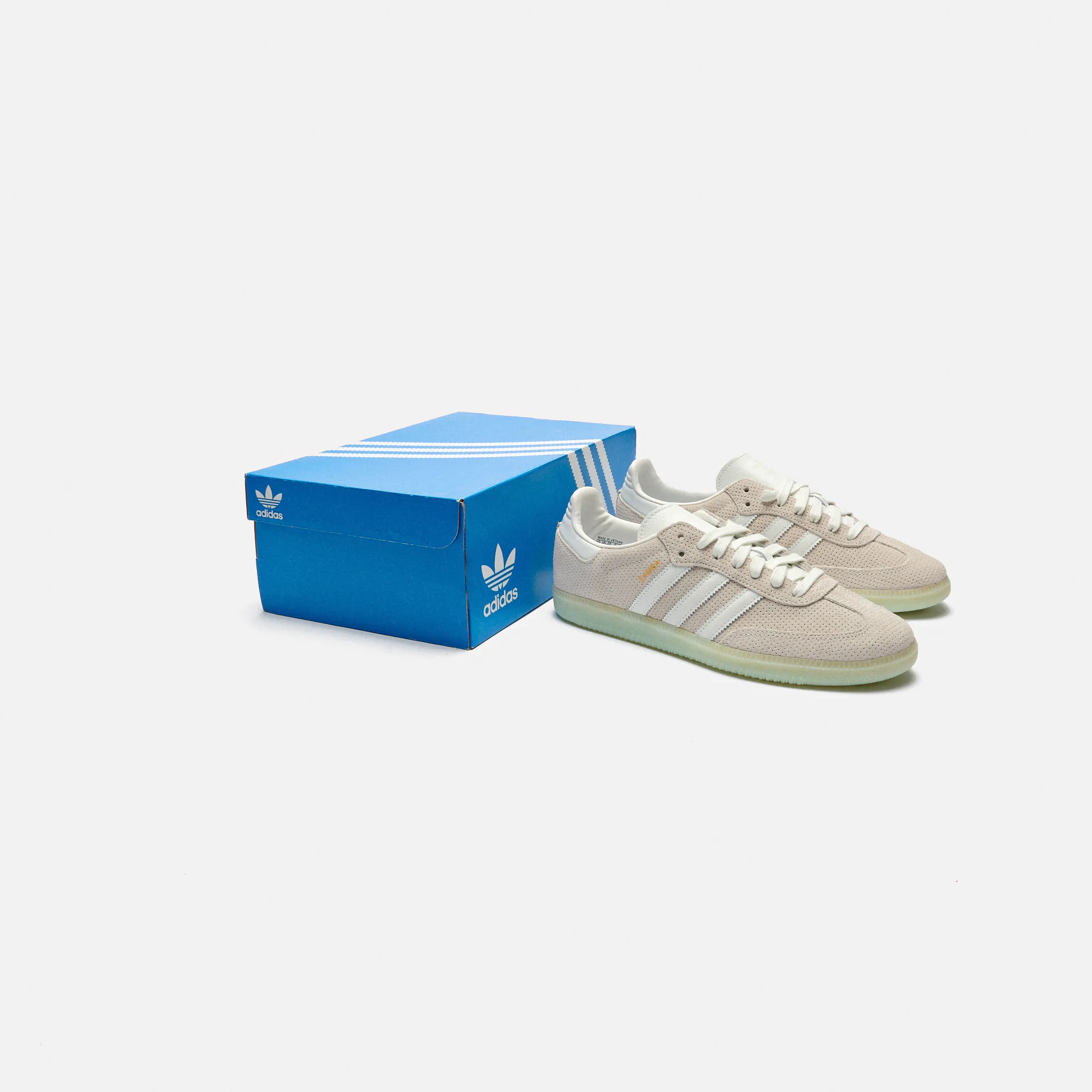 adidas Originals Samba OG Sneaker Core White/Core White/Almost Blue