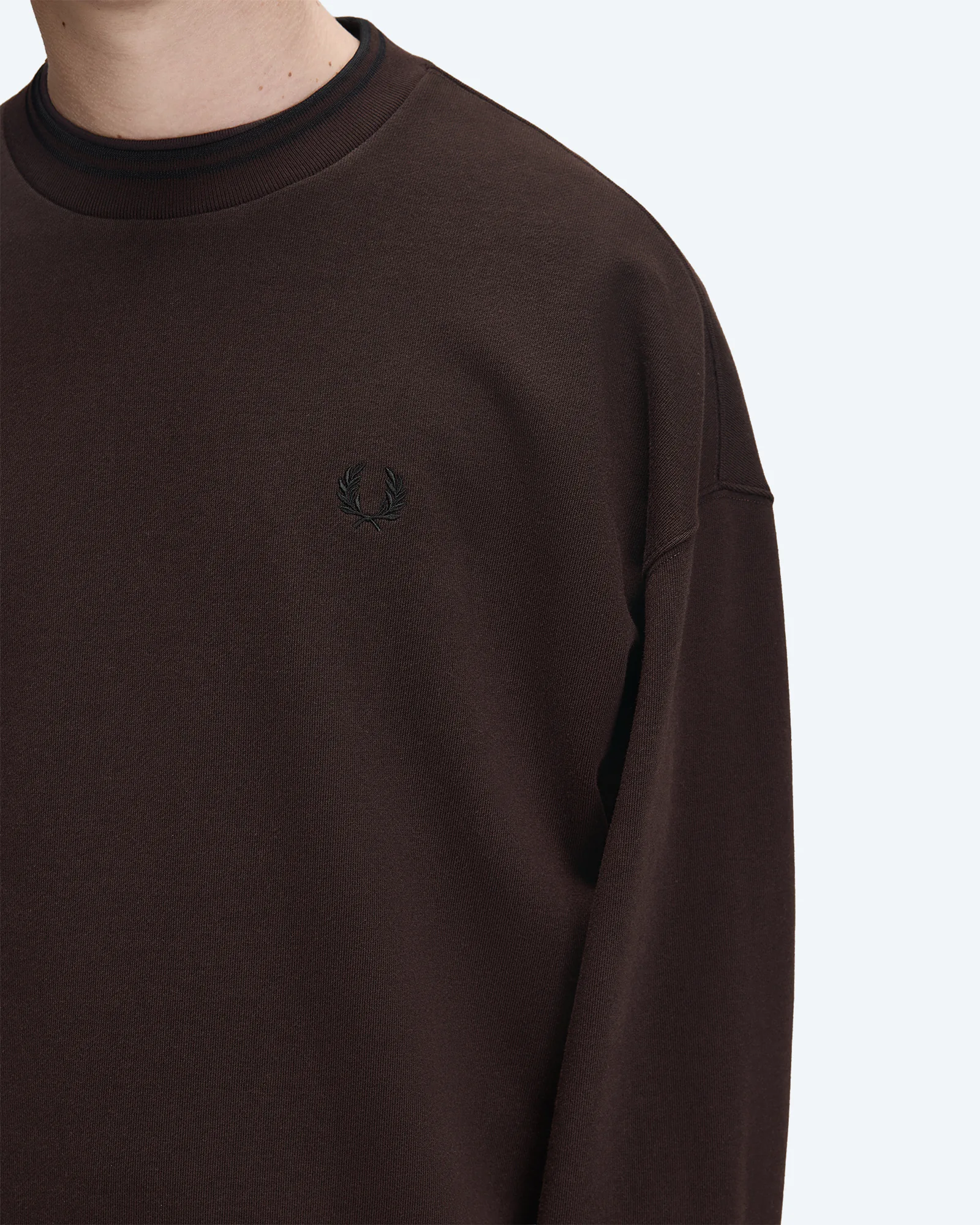 Oversized Tipped Sweatshirt Rich Brown