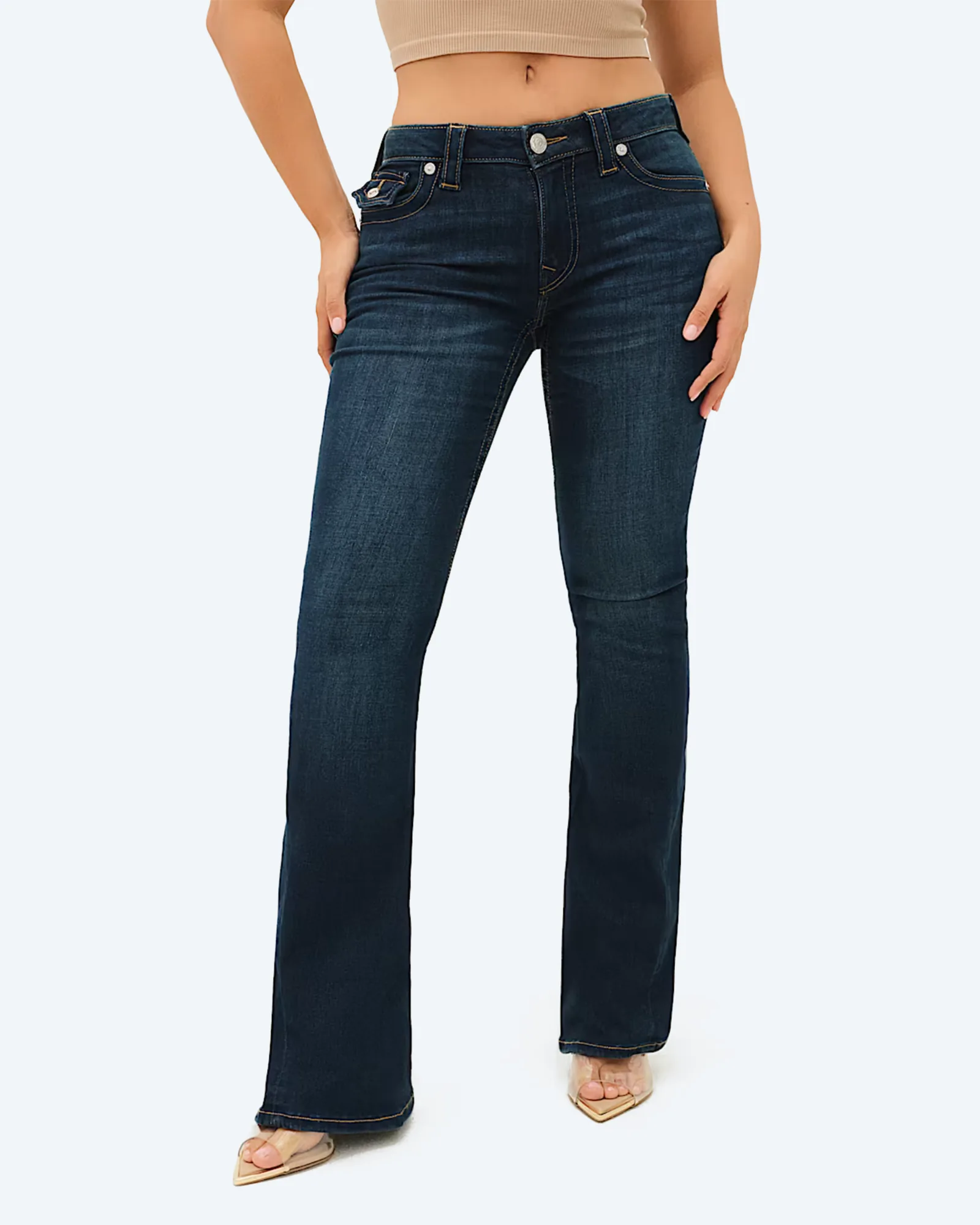 JOEY Mid Rise Flare Flap INDIGO UPGRADE