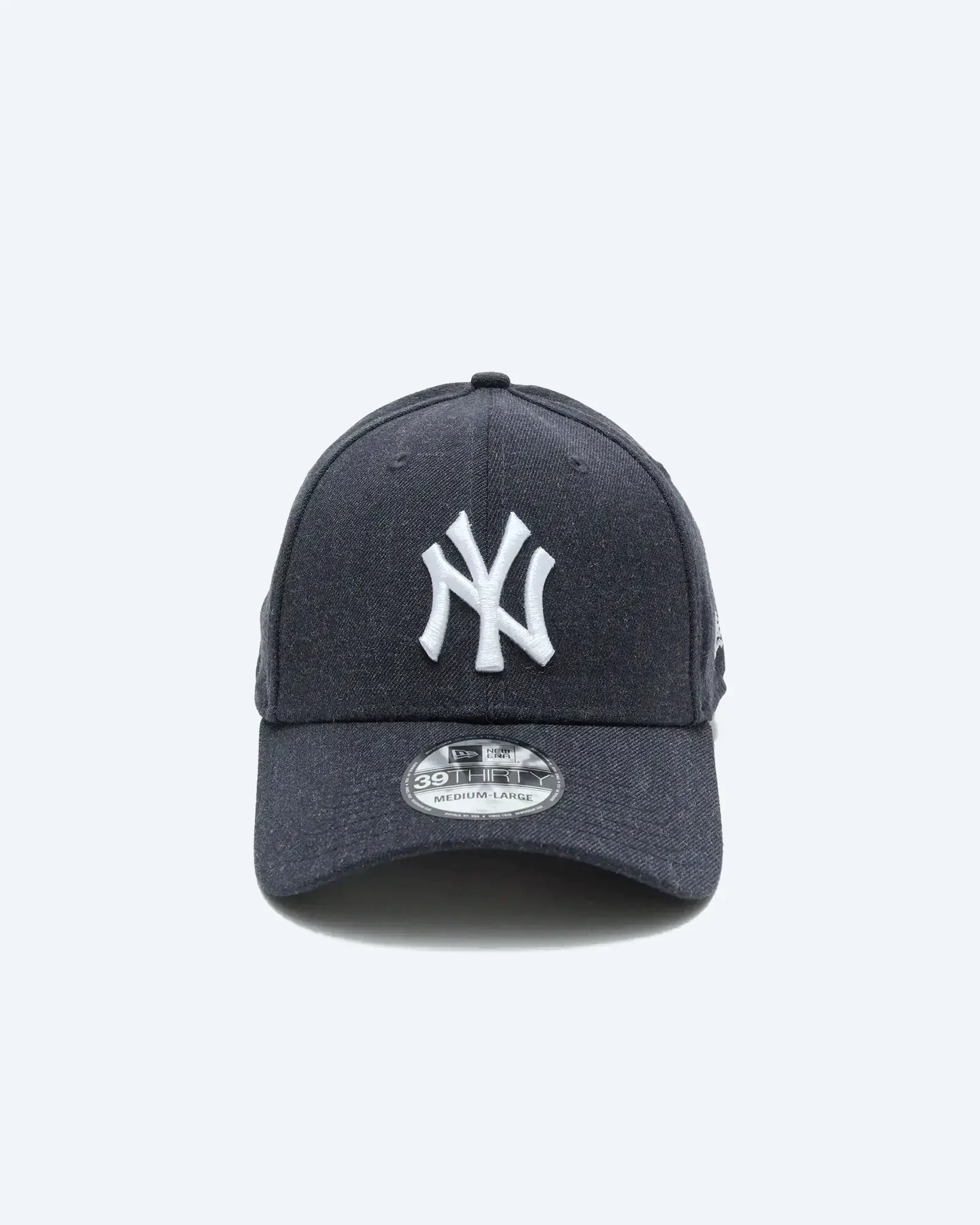 New Era MLB NY Yankees Heather Wool 39Thirty Stretch Fit Cap Navy
