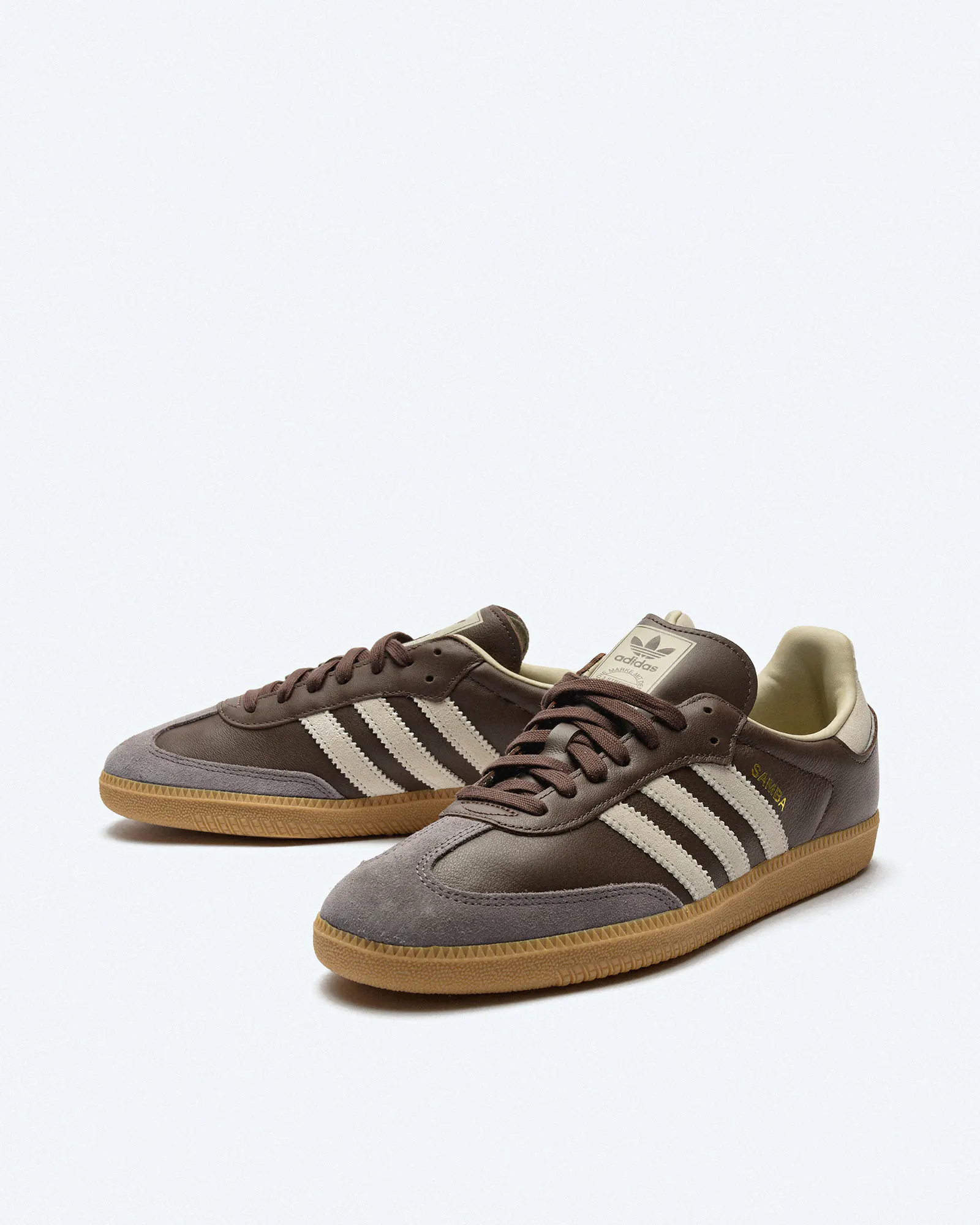 adidas Originals Samba OG Sneaker Brown/Putty Grey/Gold adidas Originals Samba OG Sneaker Brown/Putty Grey/Gold
