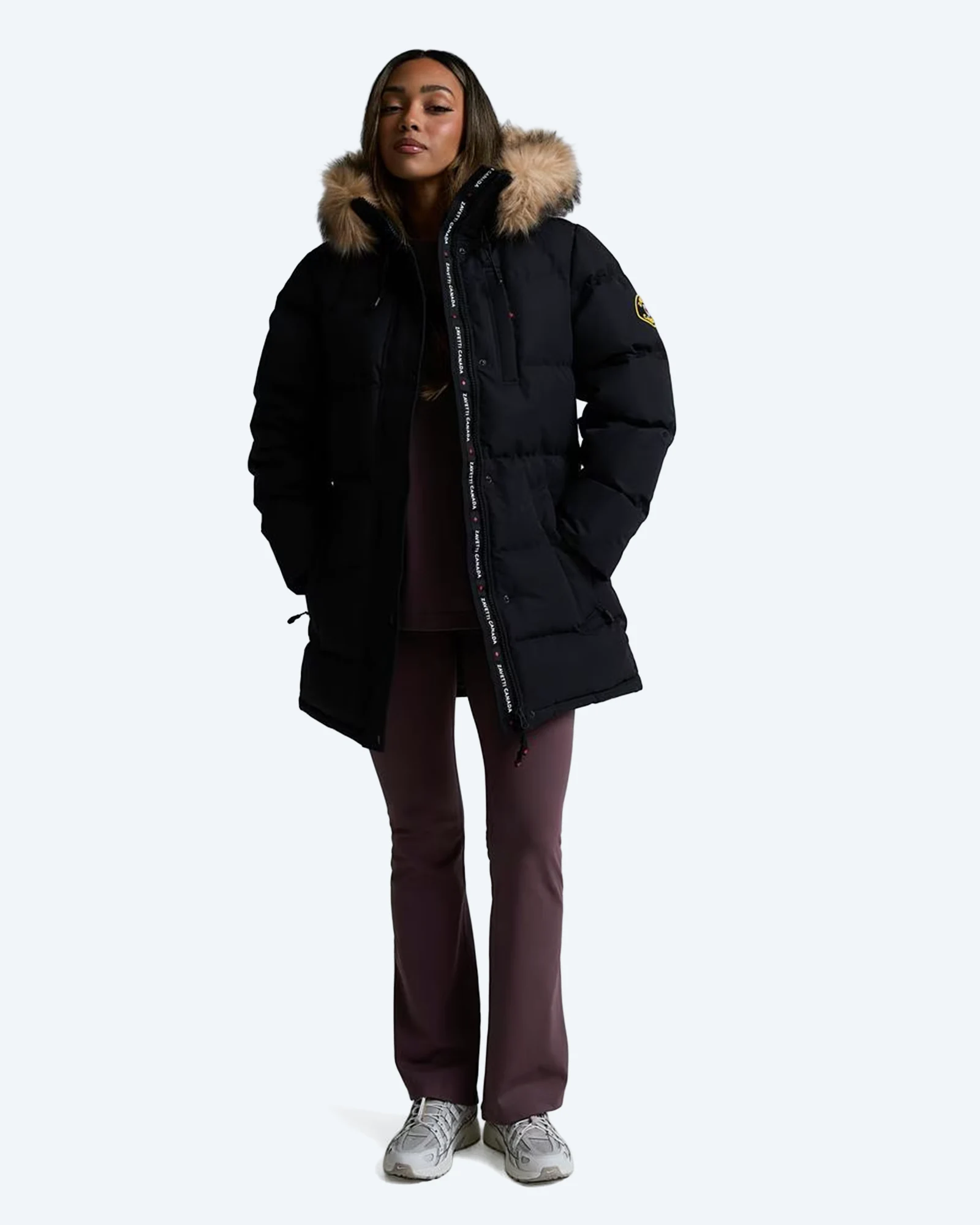 Zavetti Canada Goshawa Puffer Parka Jacket Black