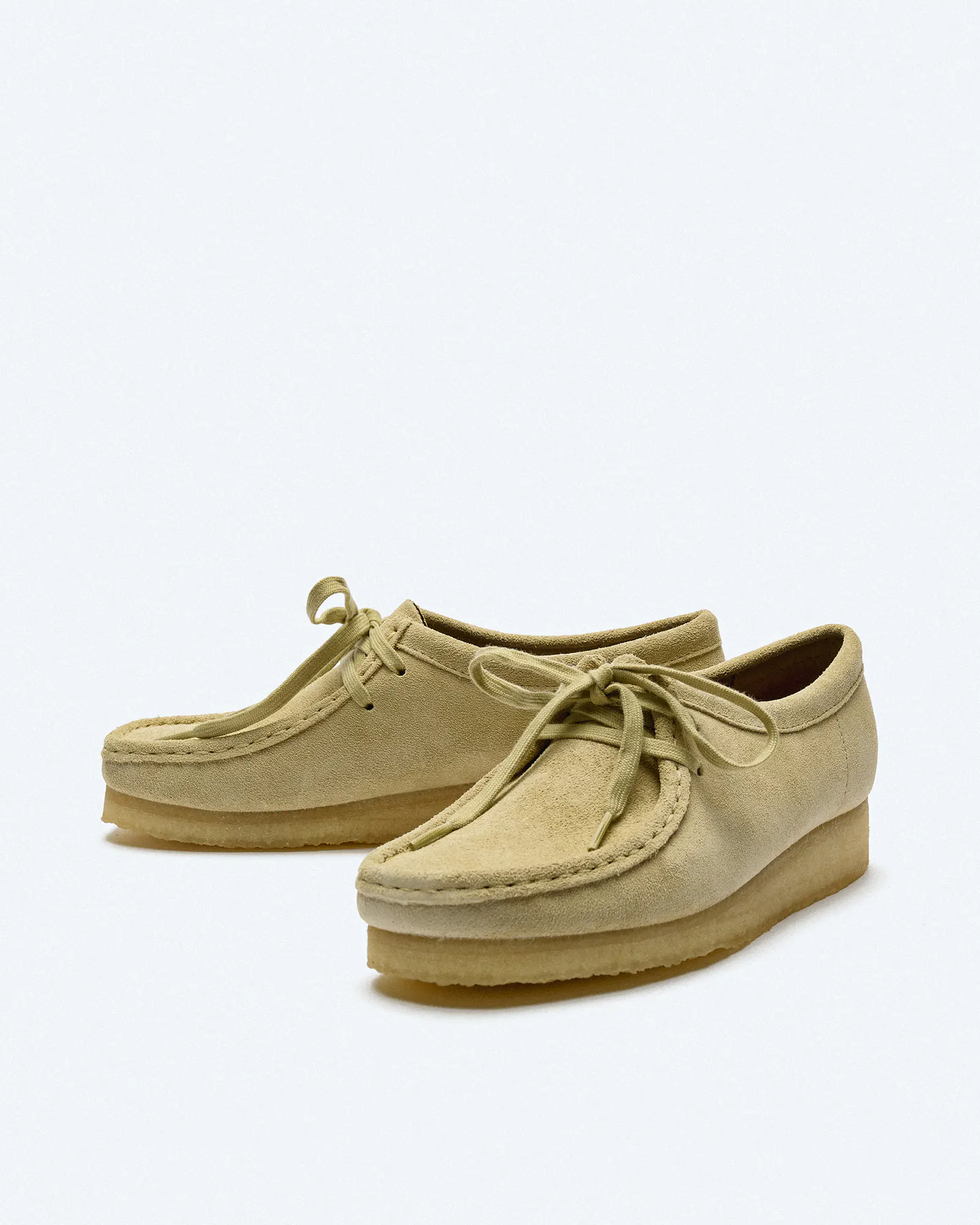 Clarks Women's Wallabee Suede Shoes Maple