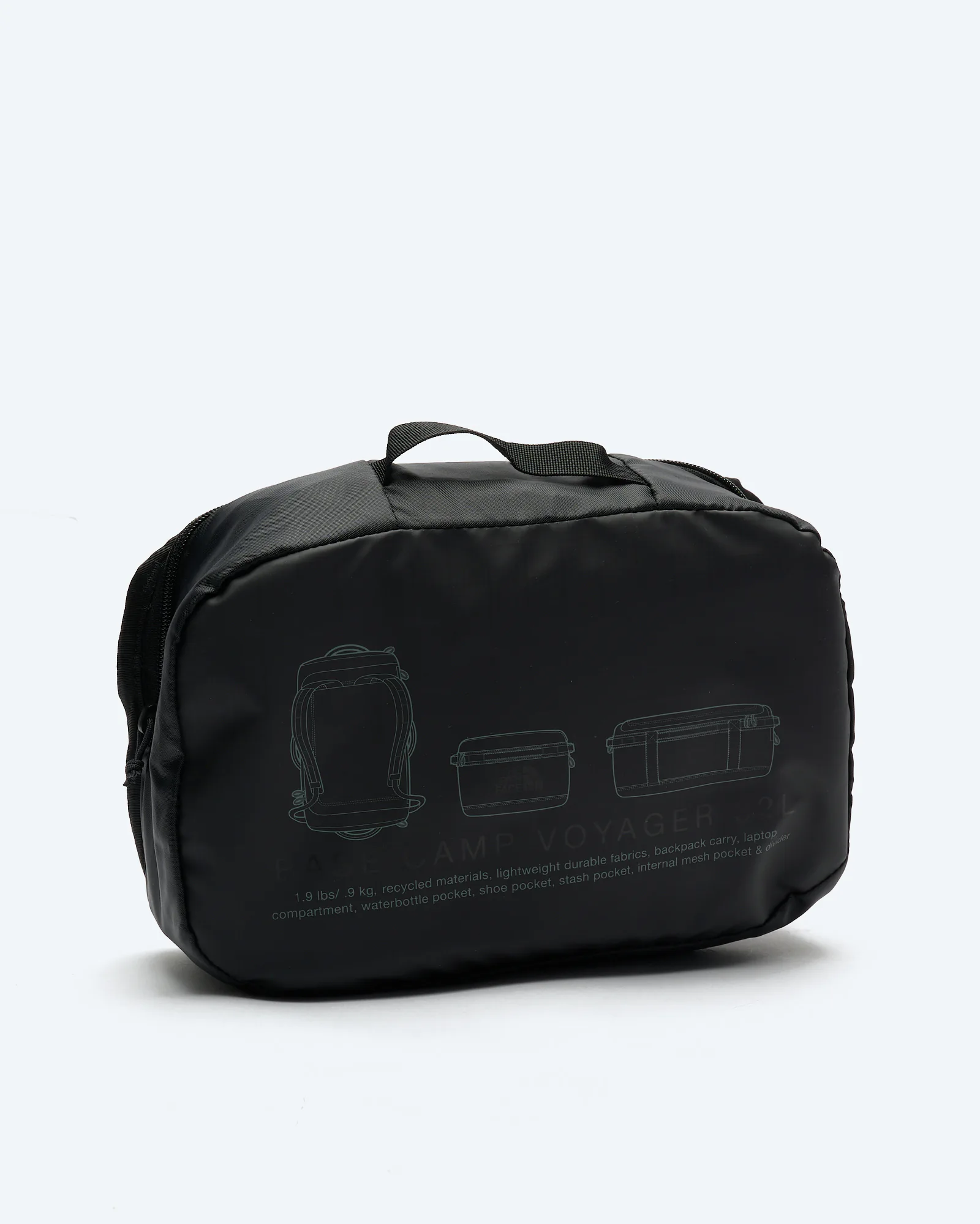 The North Face Base Camp Voyager Duffel Bag 32L Black/Asphalt Grey