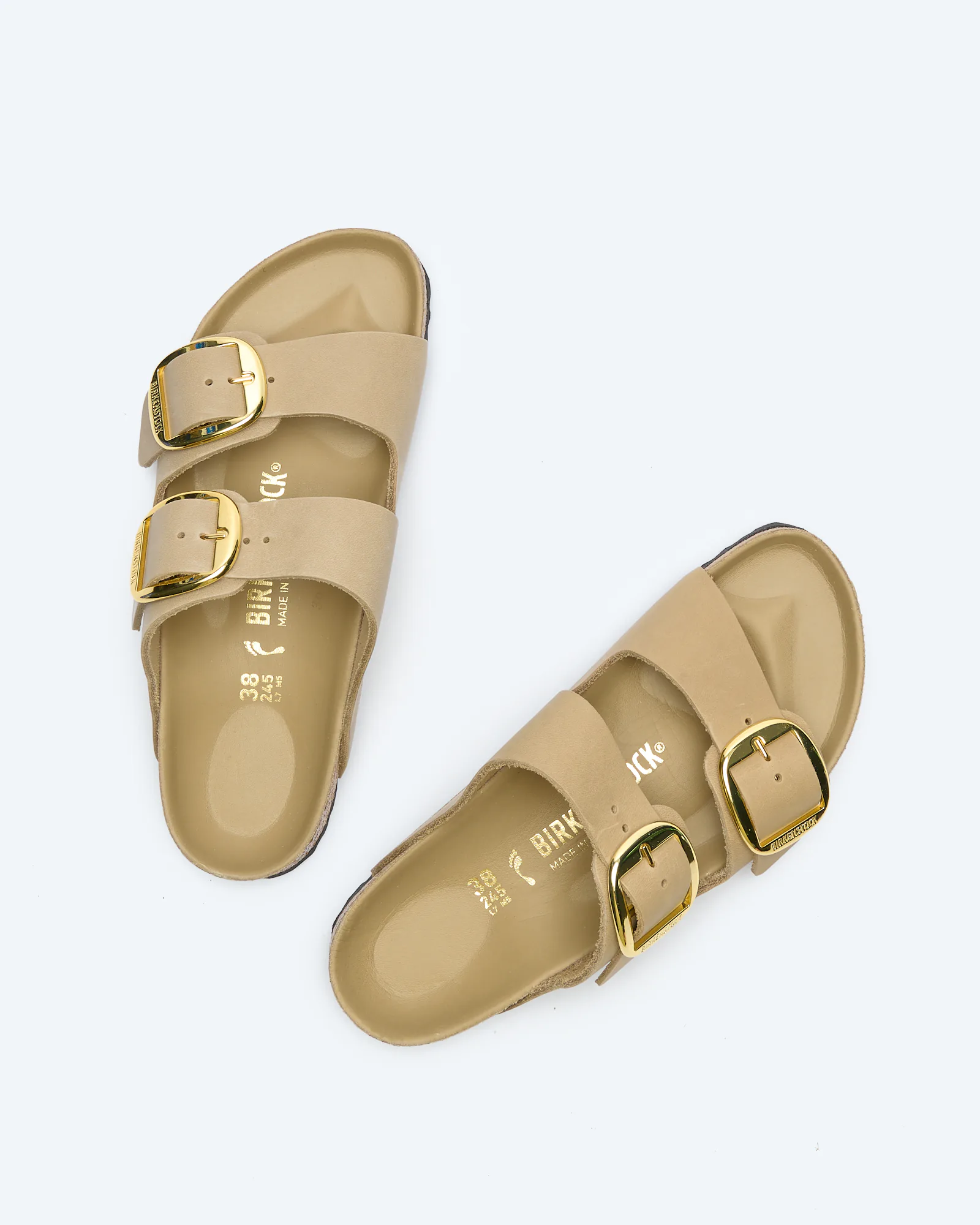 Birkenstock Arizona Big Buckle Oiled Leather Sandals Tabacco Brown