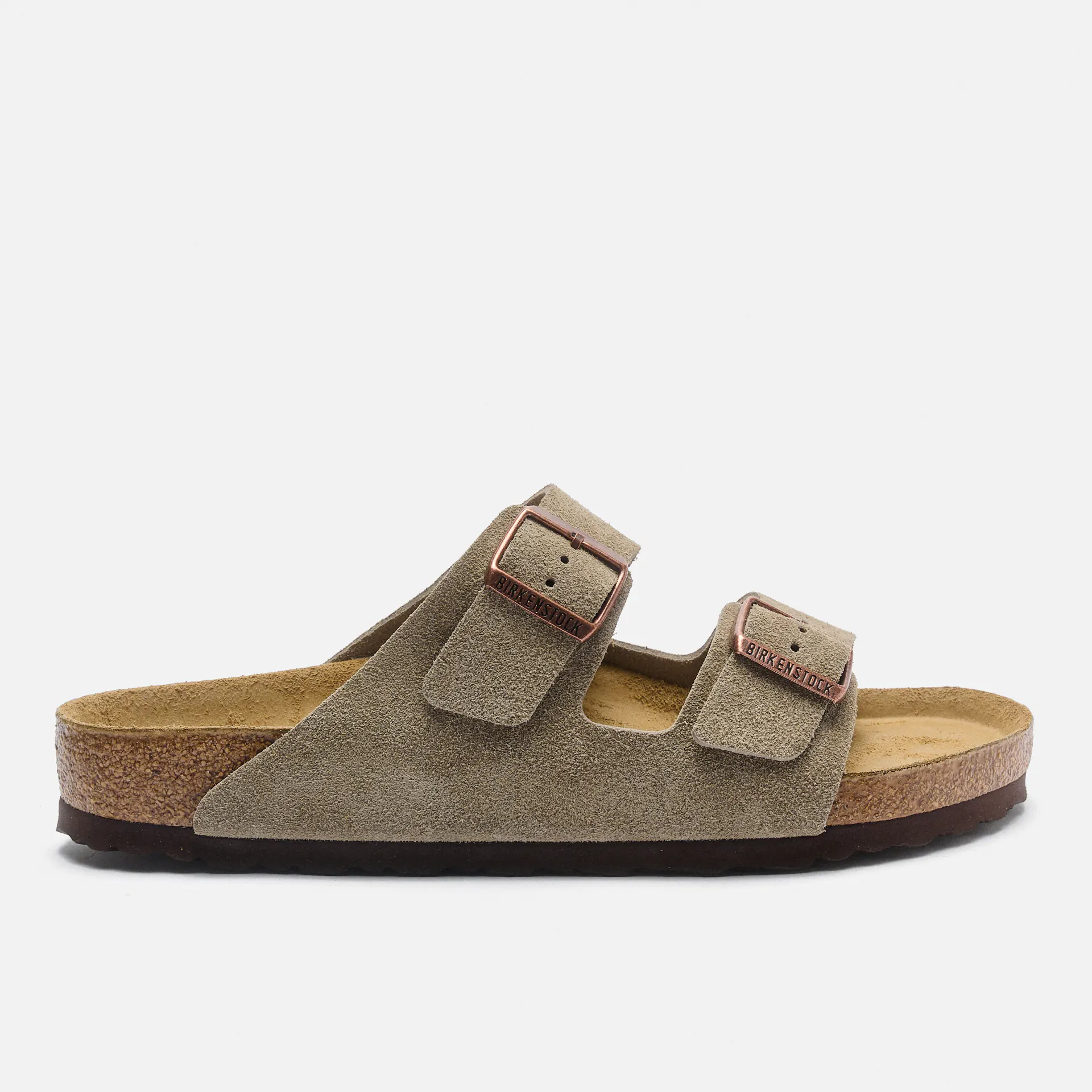 Birkenstock Arizona Suede Leather Sandals Taupe
