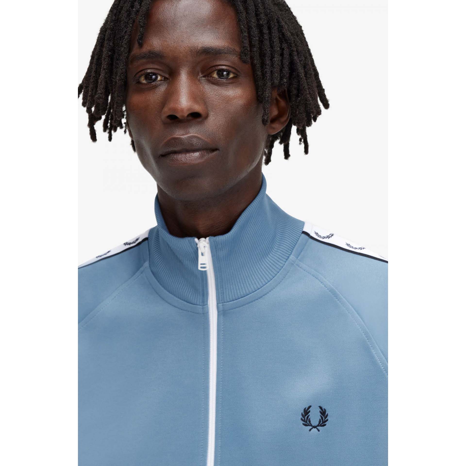 Fred Perry Taped Track Jacket Ash Blue