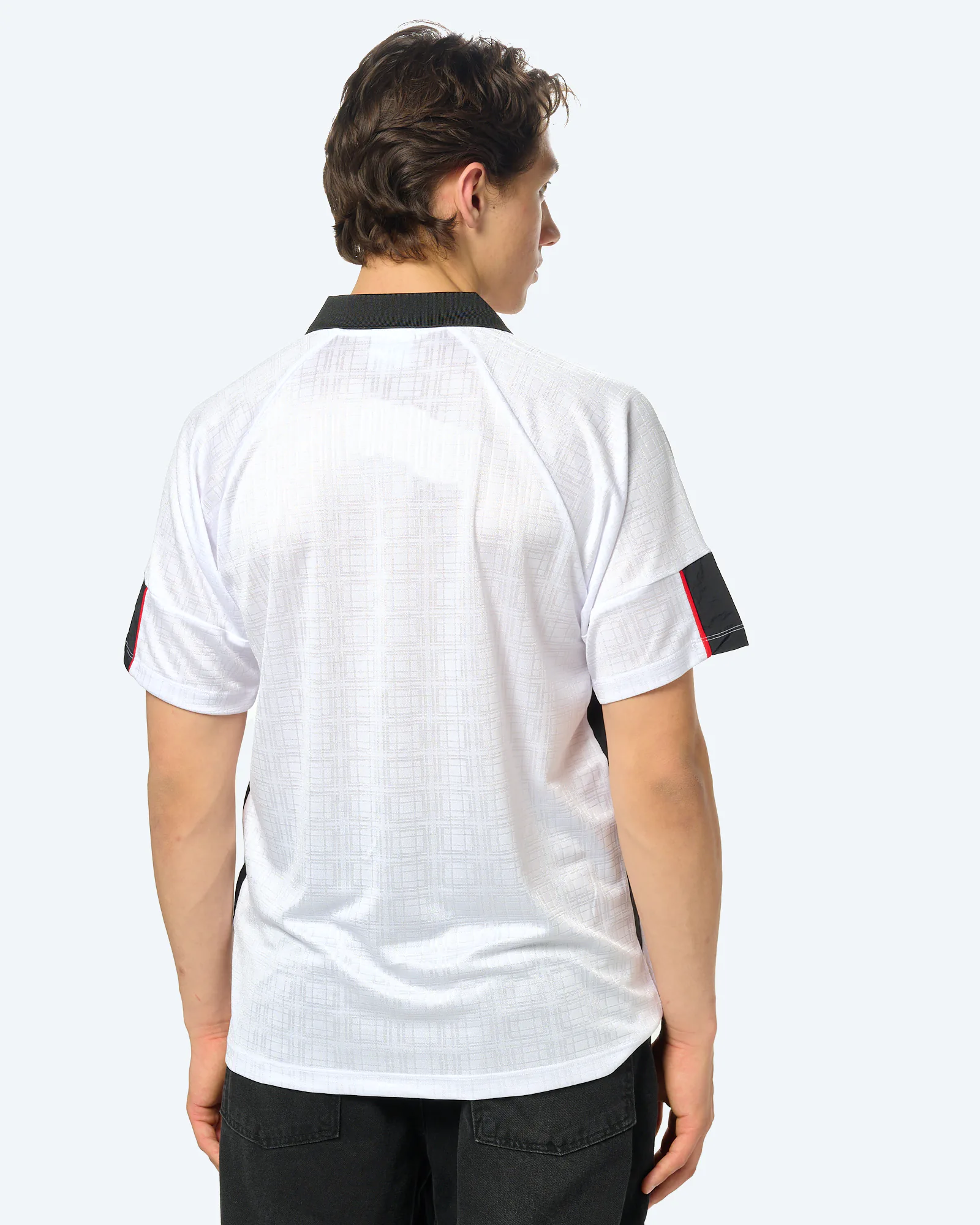 Umbro Football Shirt Brilliant White/Black/Goji Berry