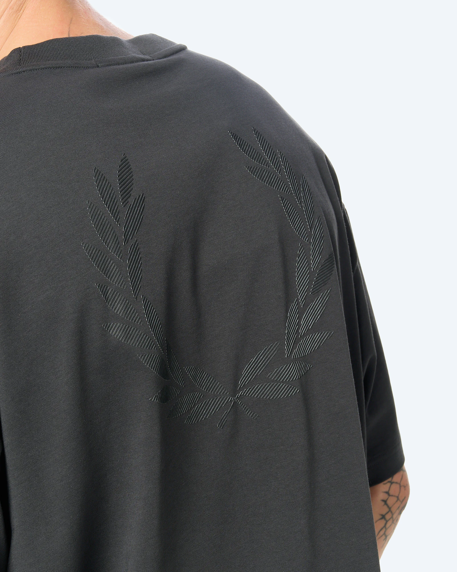 Fred Perry Backprint Laurel Wreath T-Shirt Anchor Grey