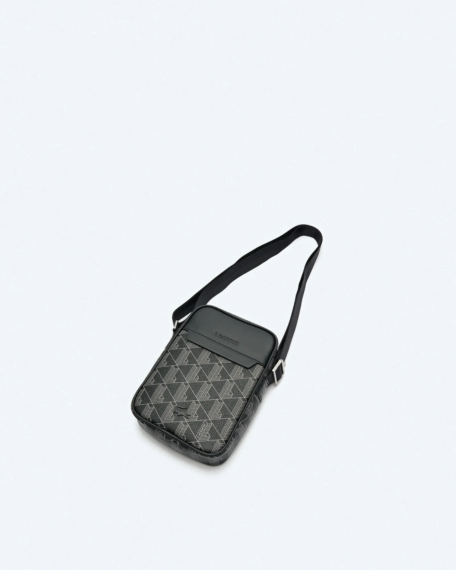 Lacoste The Blend Vertical Monogram Crossover Bag Black Lacoste The Blend Vertical Monogram Crossover Bag Black