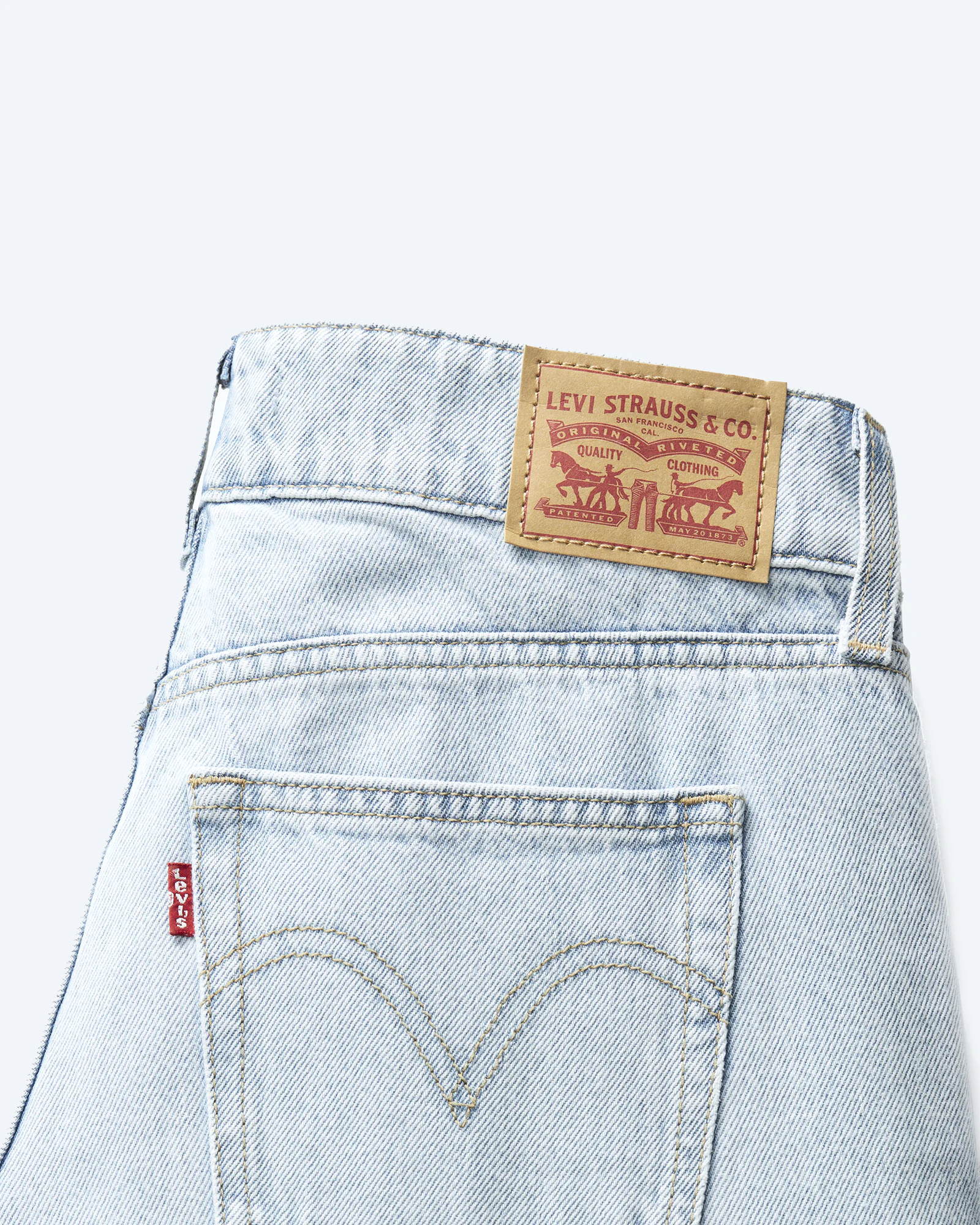 Superlow Loose Light Indigo Flat Finish Jeans Abraided Art