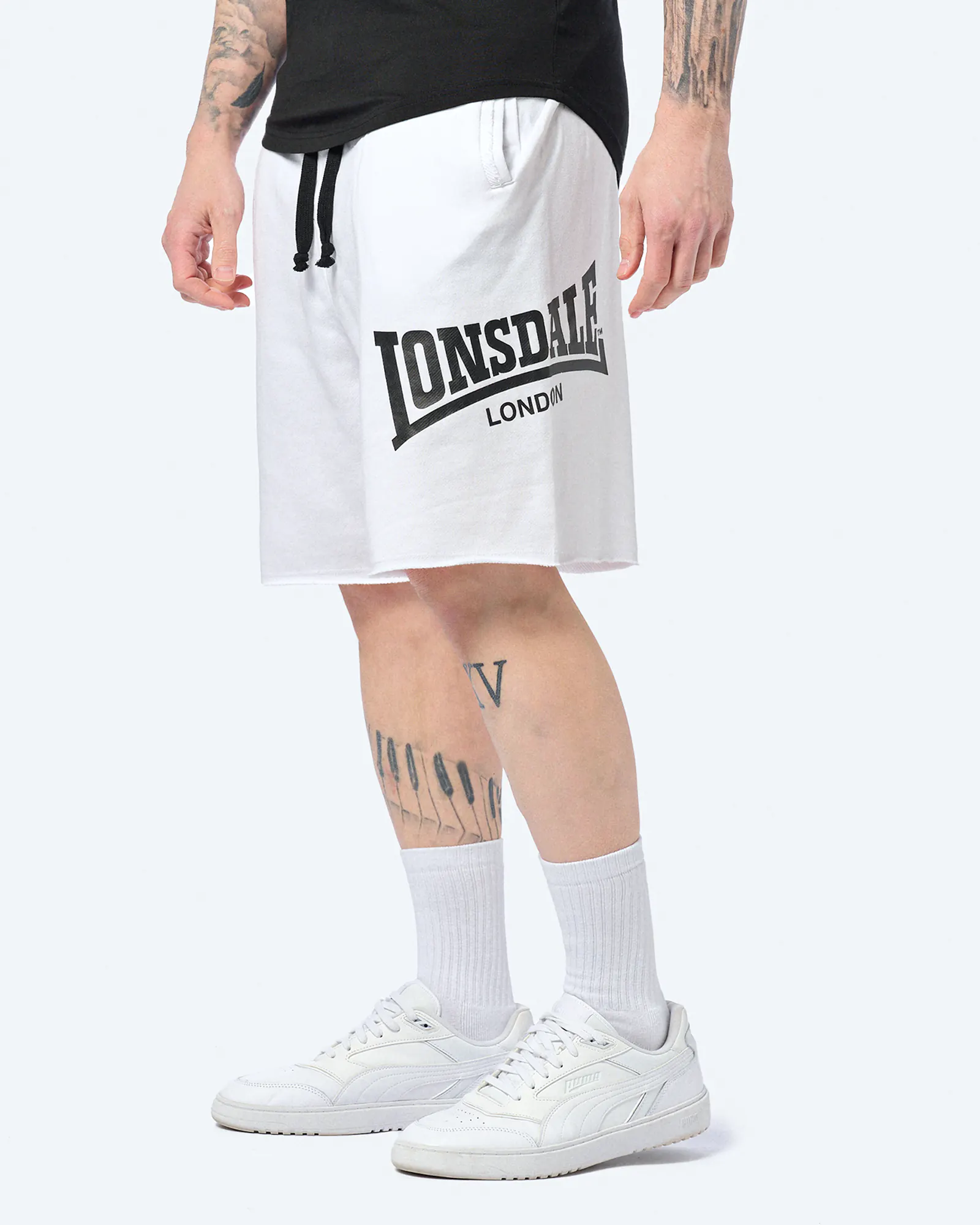 Lonsdale POLBATHIC Shorts White/Black Lonsdale POLBATHIC Shorts White/Black