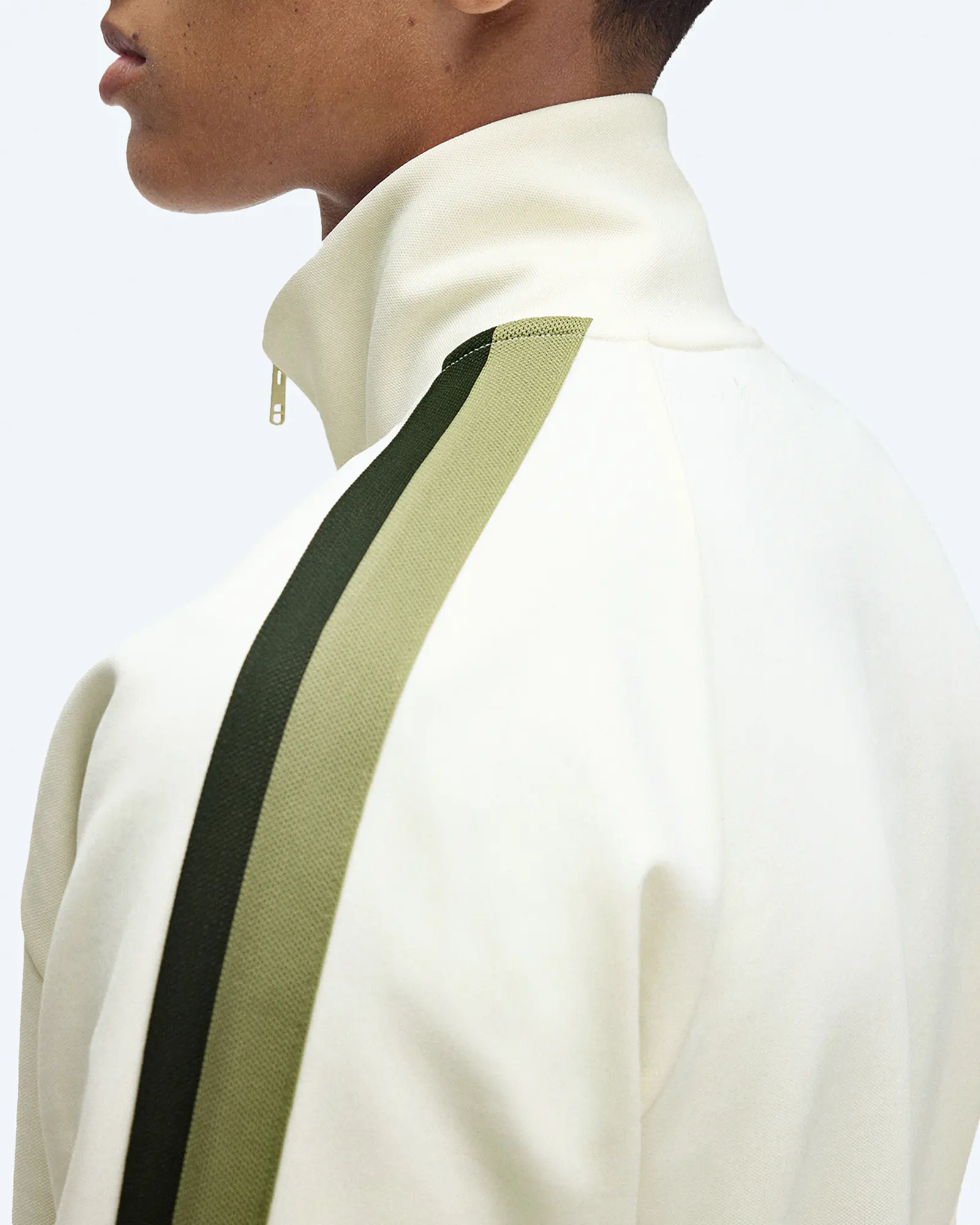 Fred Perry Two Colour Tape Track Jacket Light Ecru Fred Perry Two Colour Tape Track Jacket Light Ecru