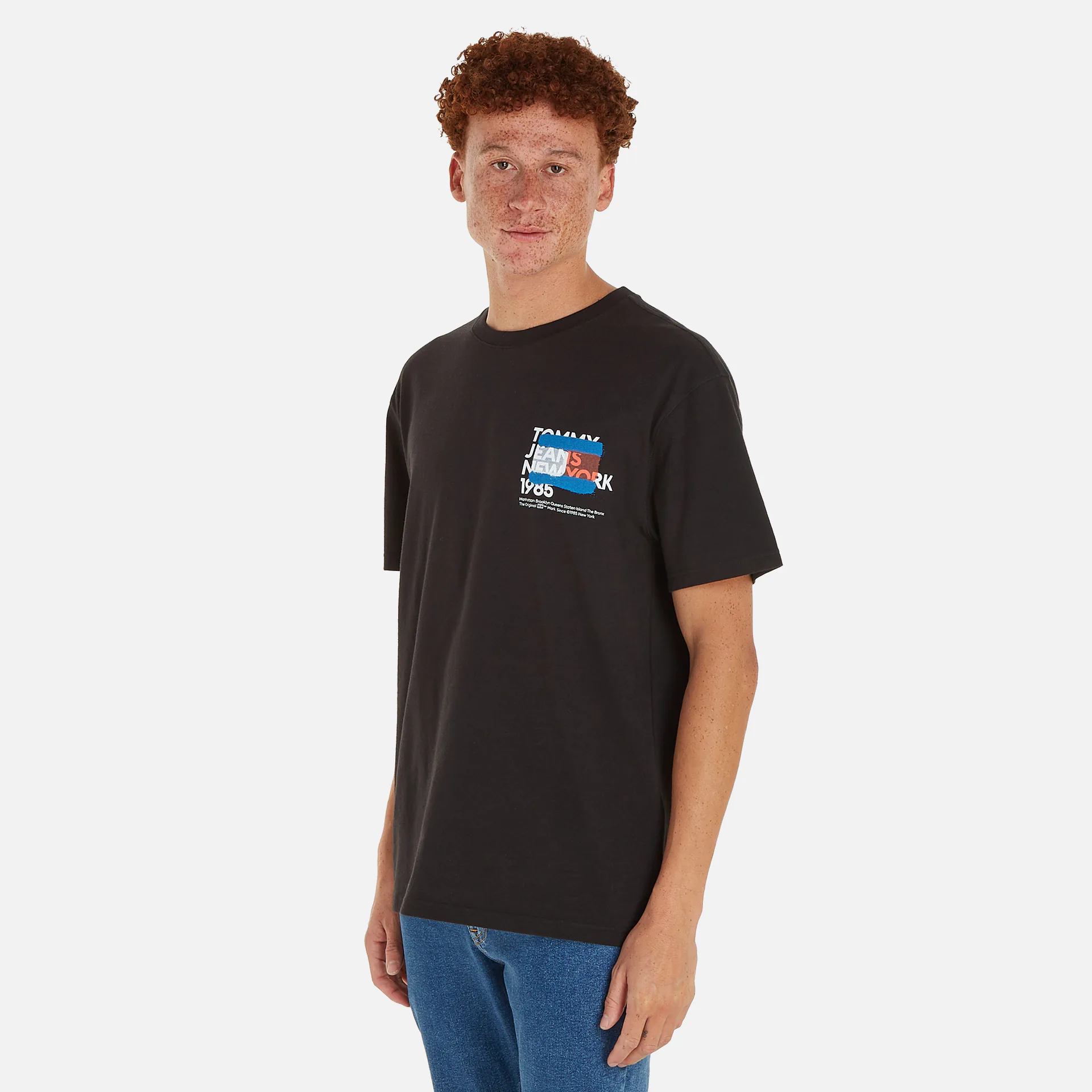 Tommy Jeans Tommy NY Graffiti Flag T-Shirt Black