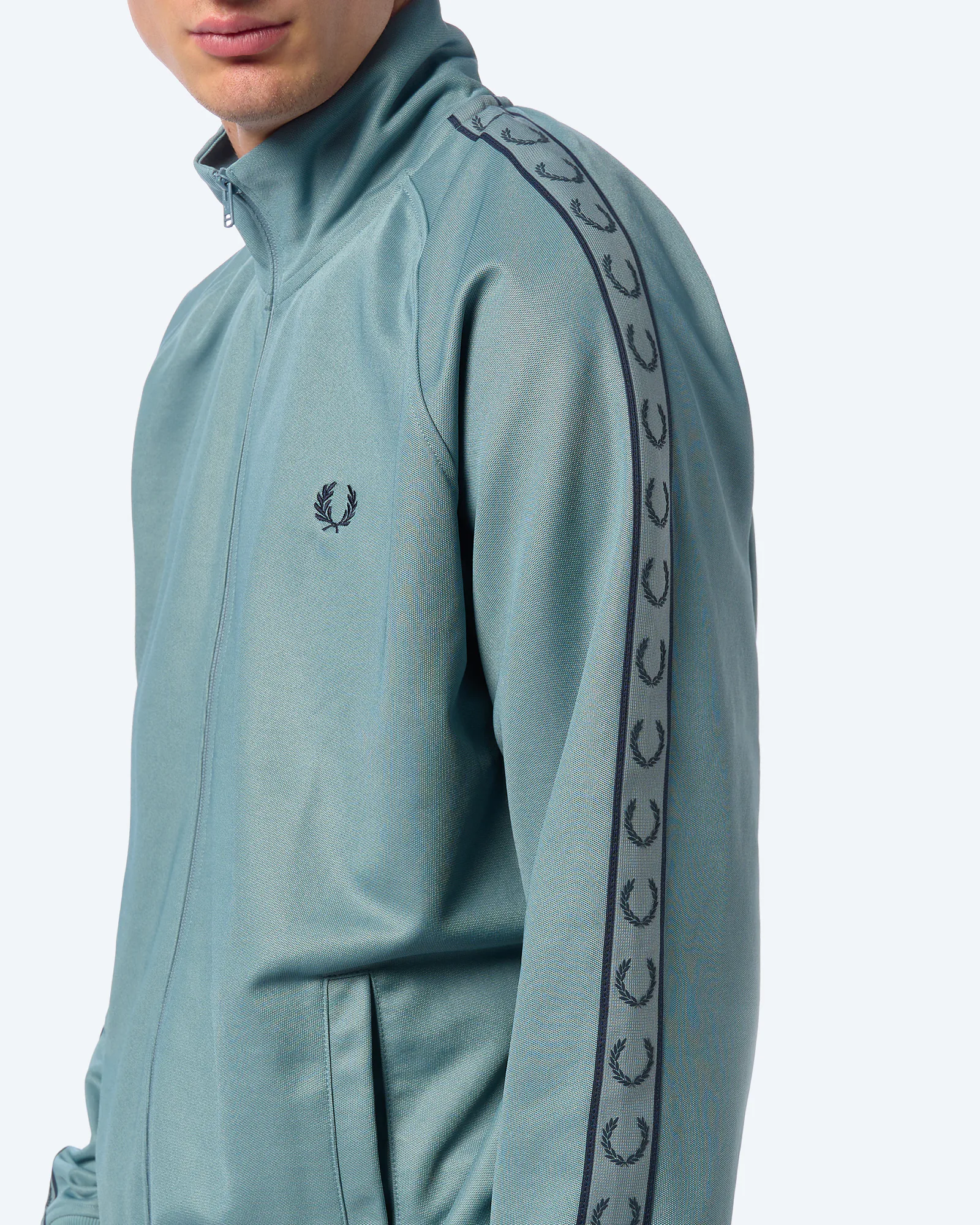 Fred Perry Contrast Tape Track Jacket Stockport Blue/Navy
