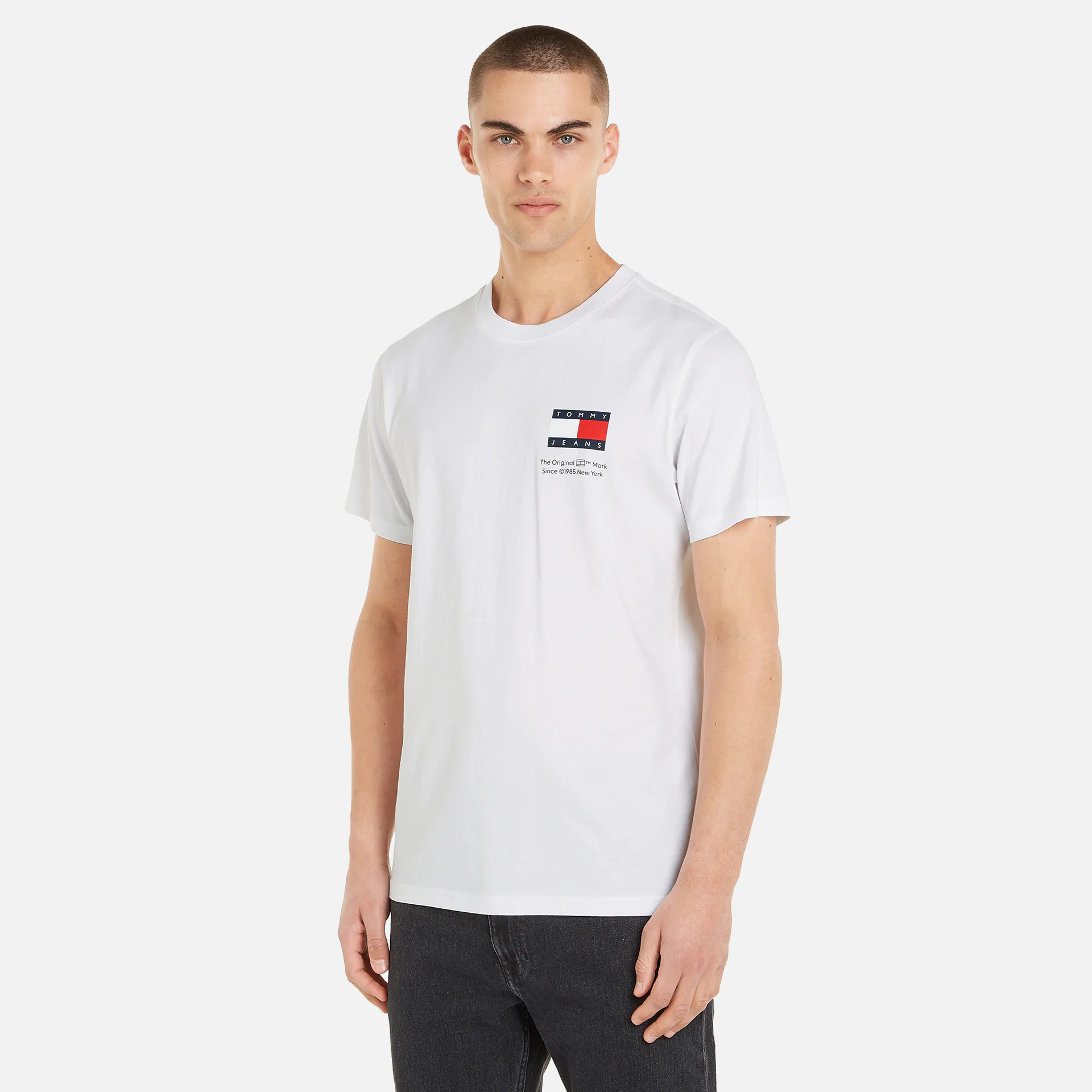 Tommy Jeans Slim Essential Flag T-Shirt White