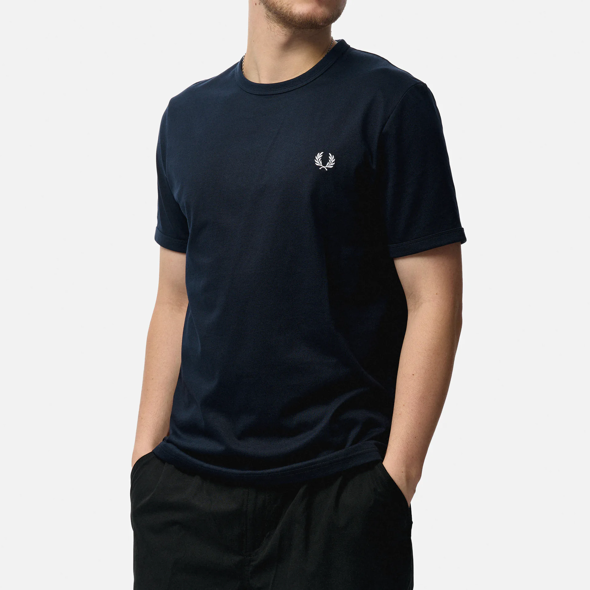 Fred Perry Ringer T-Shirt Navy