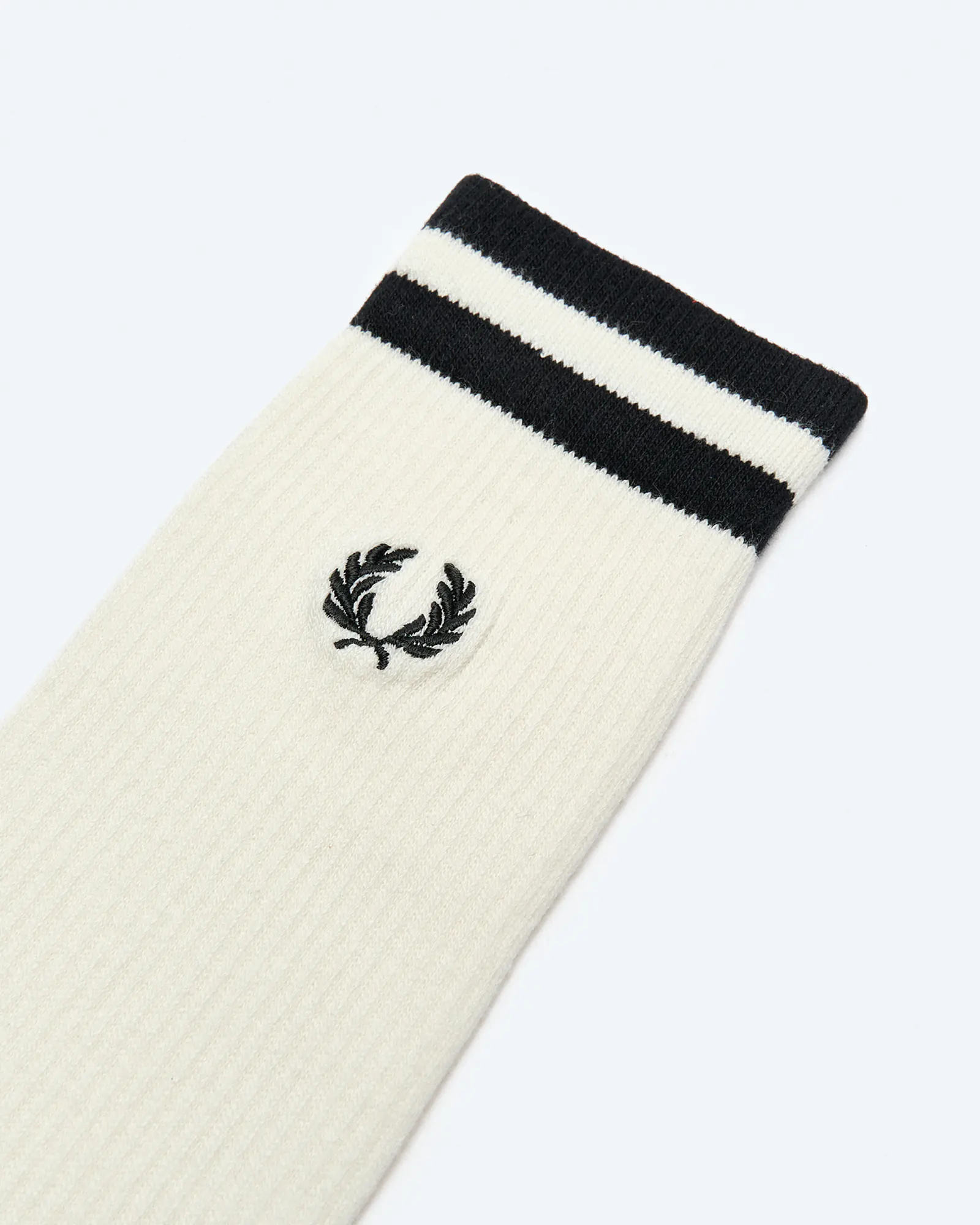 Fred Perry Tipped Sports Sock Snow White/Black