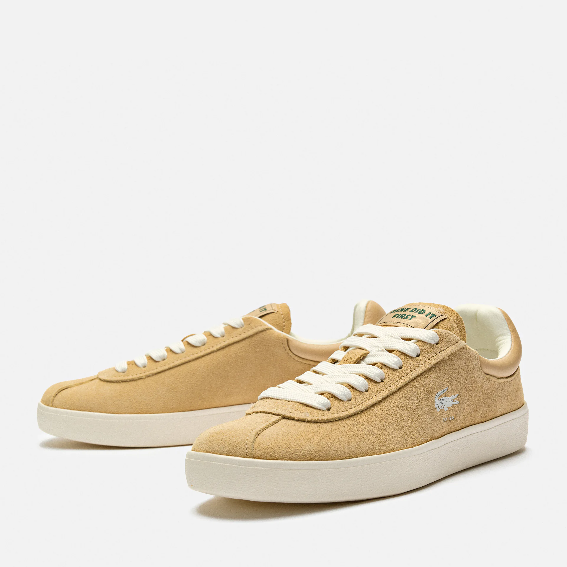 Lacoste Baseshot Tonal Leather Sneaker Light Brown/Offwhite