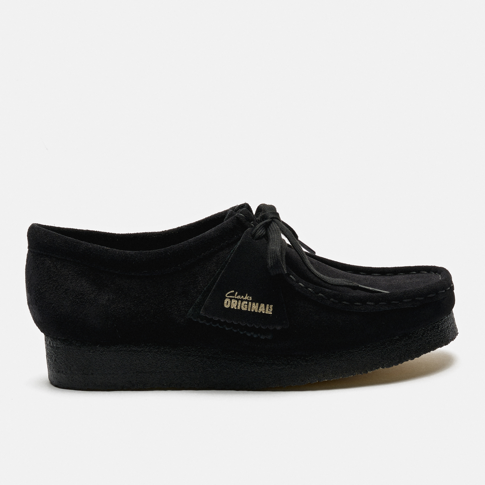 Clarks Women's Wallabee Suede Shoes Black