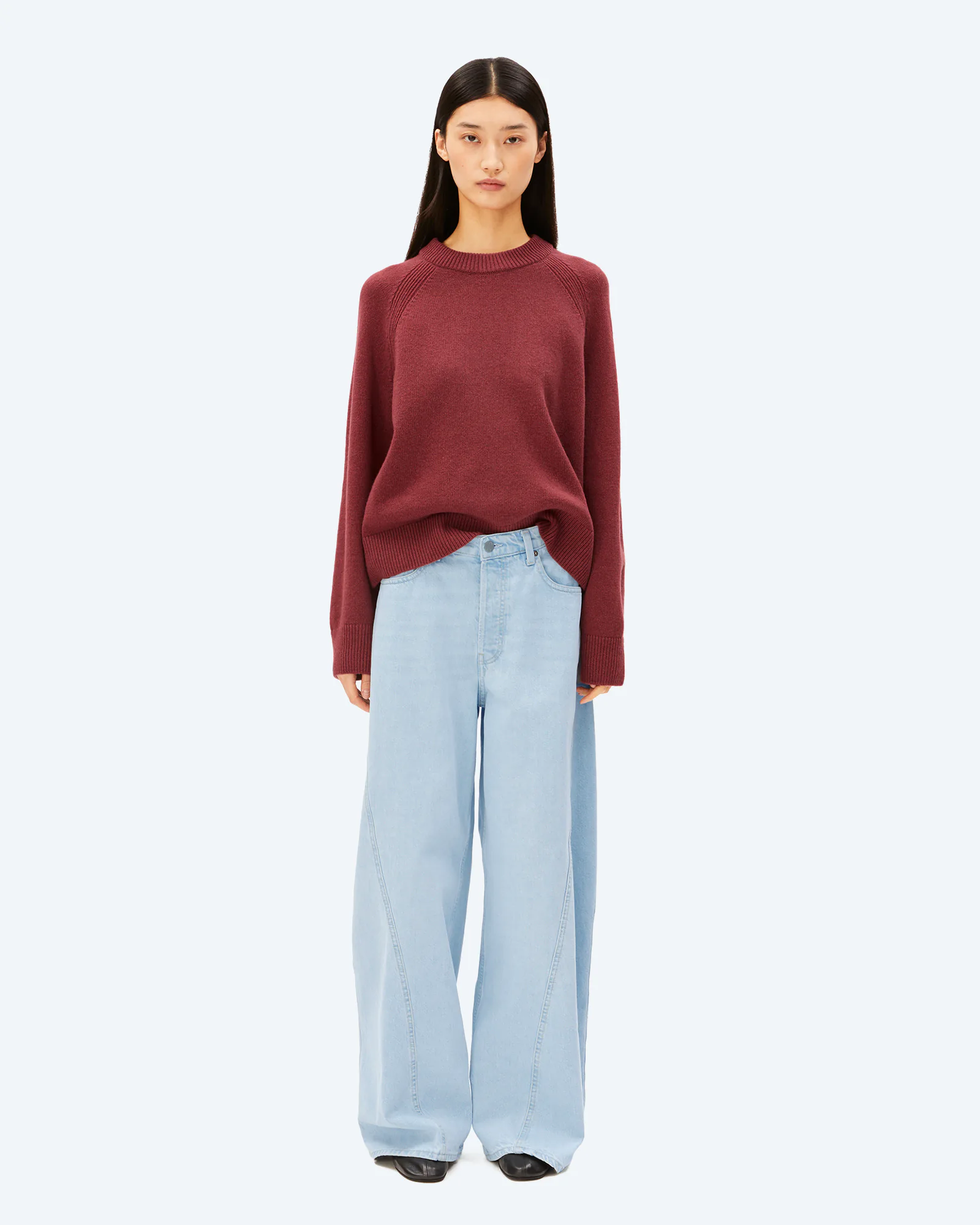 Wool Knit Sweatshirt Velvet Ember