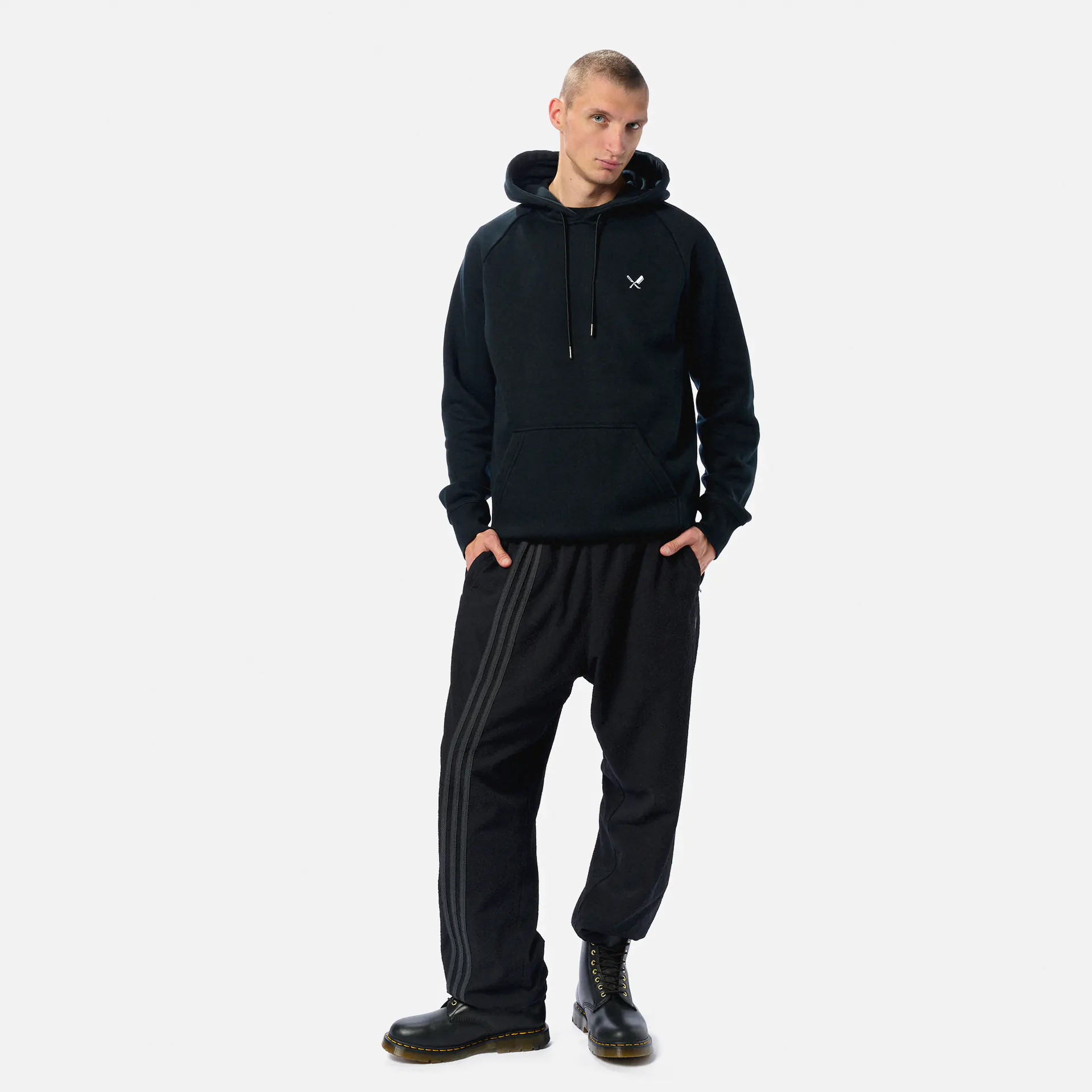 Distorted People Chalk Raglan Hoodie Black