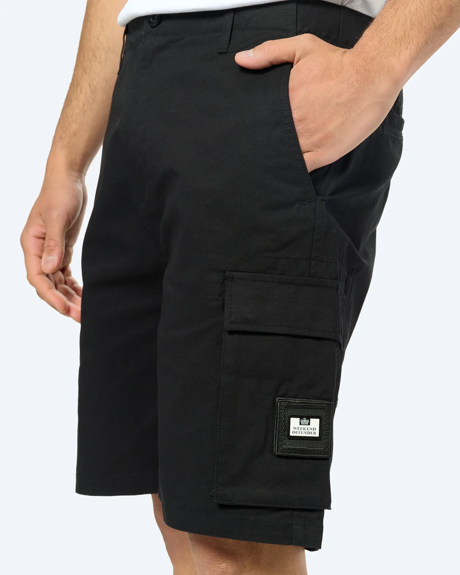 Weekend Offender Mascia Cargo Short Black