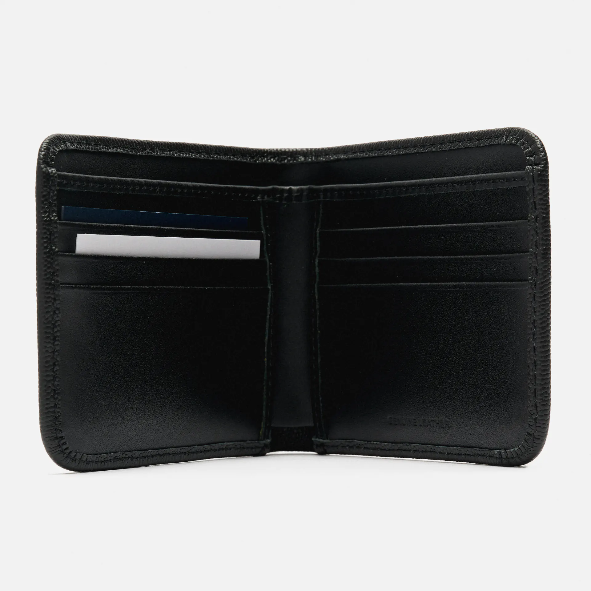 Fred Perry Scotchgrain Leather Billfold Wallet Black