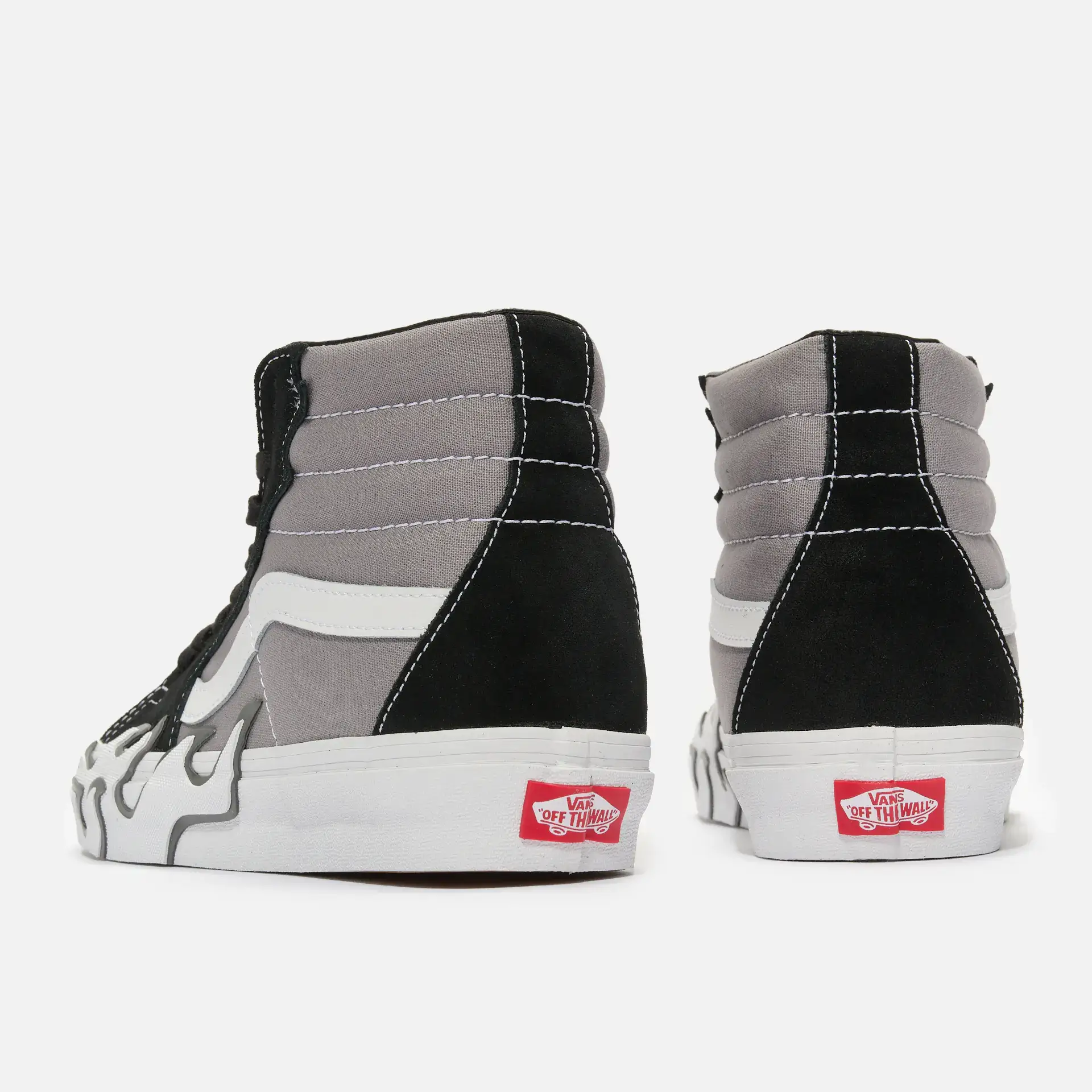 Vans SK8-Hi Flame Sneakers Gray Vans SK8-Hi Flame Sneakers Gray