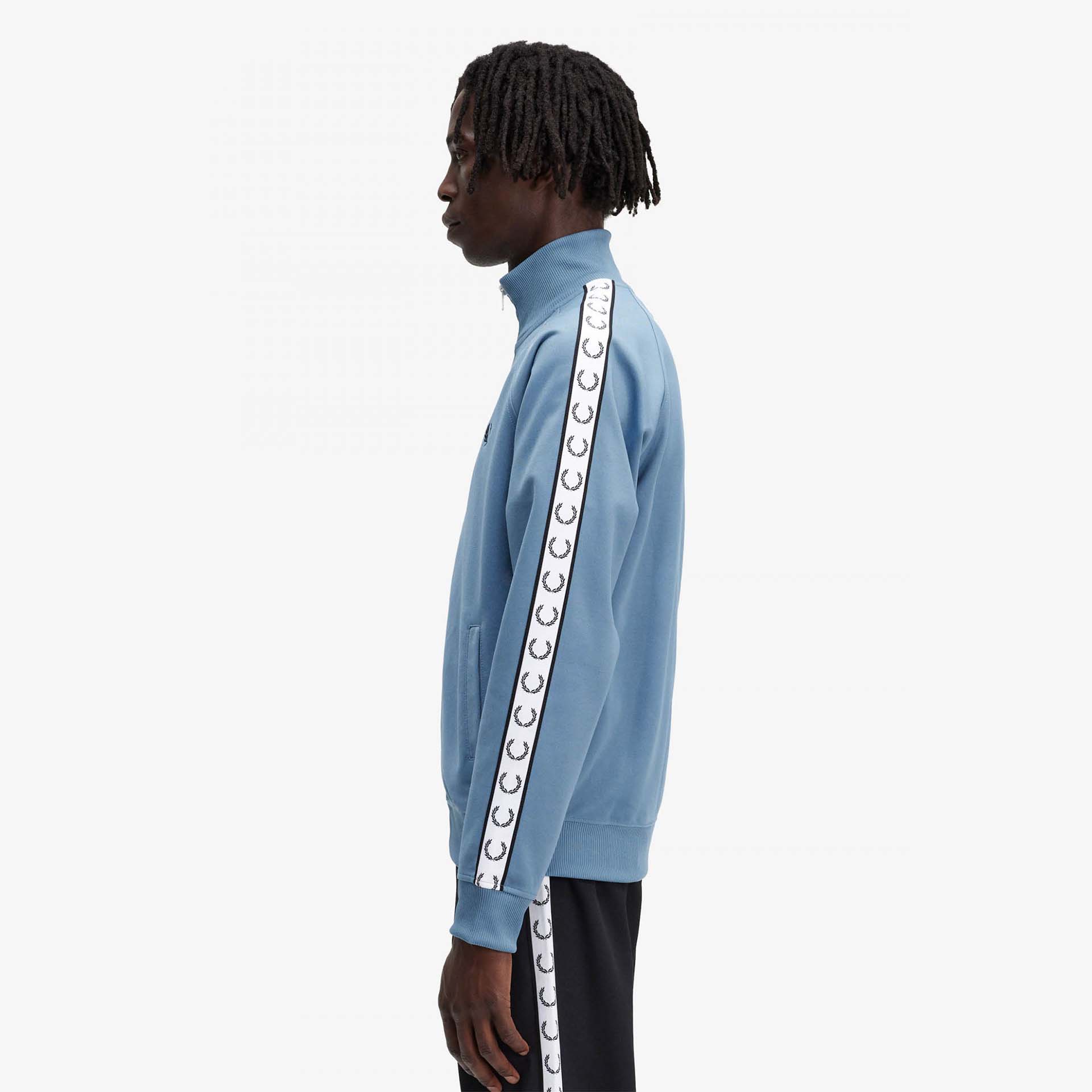 Fred Perry Taped Track Jacket Ash Blue