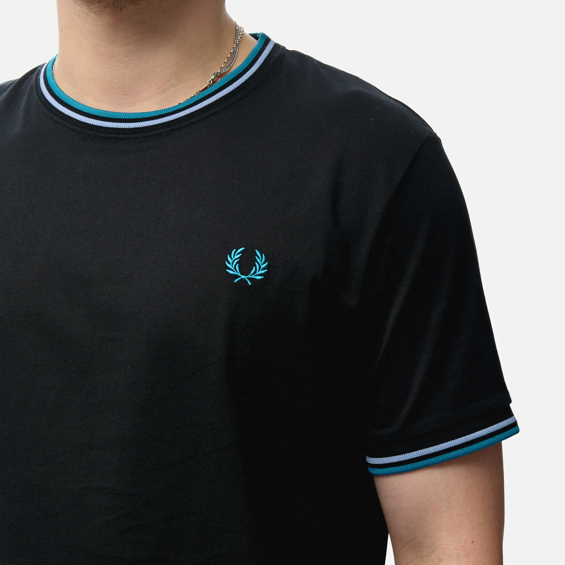 Fred Perry Twin Tipped T-Shirt Black/Light Smoke/Ocean