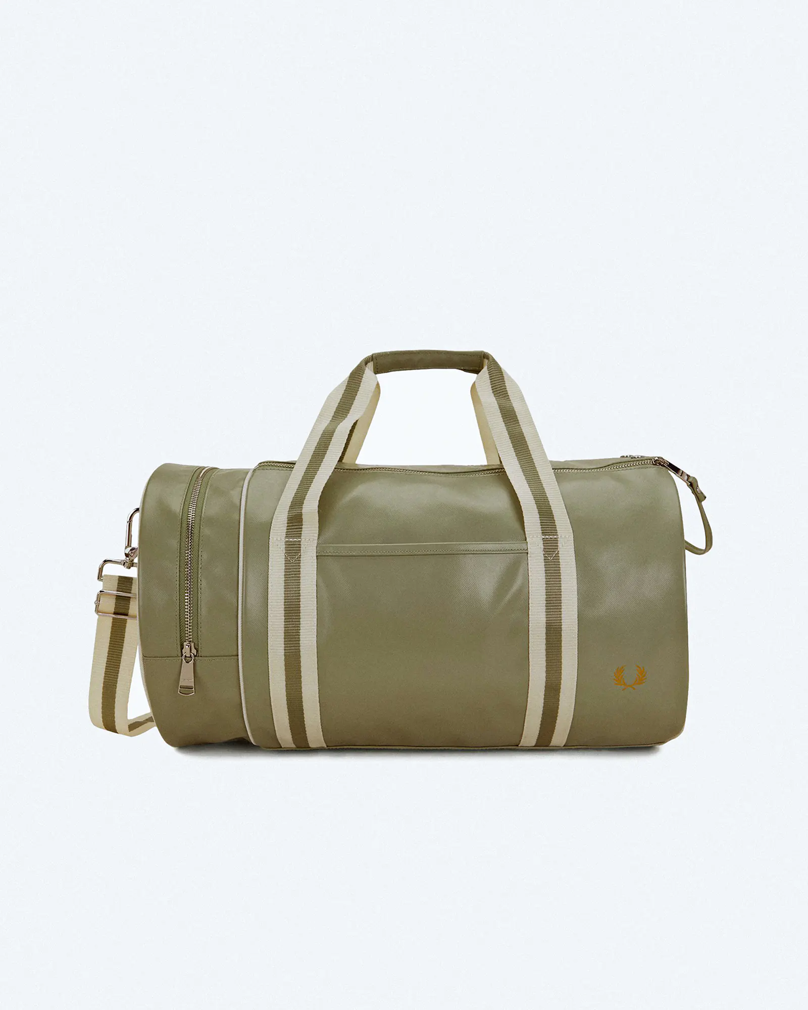 Fred Perry Classic Barrel Bag Olive Mint Fred Perry Classic Barrel Bag Olive Mint