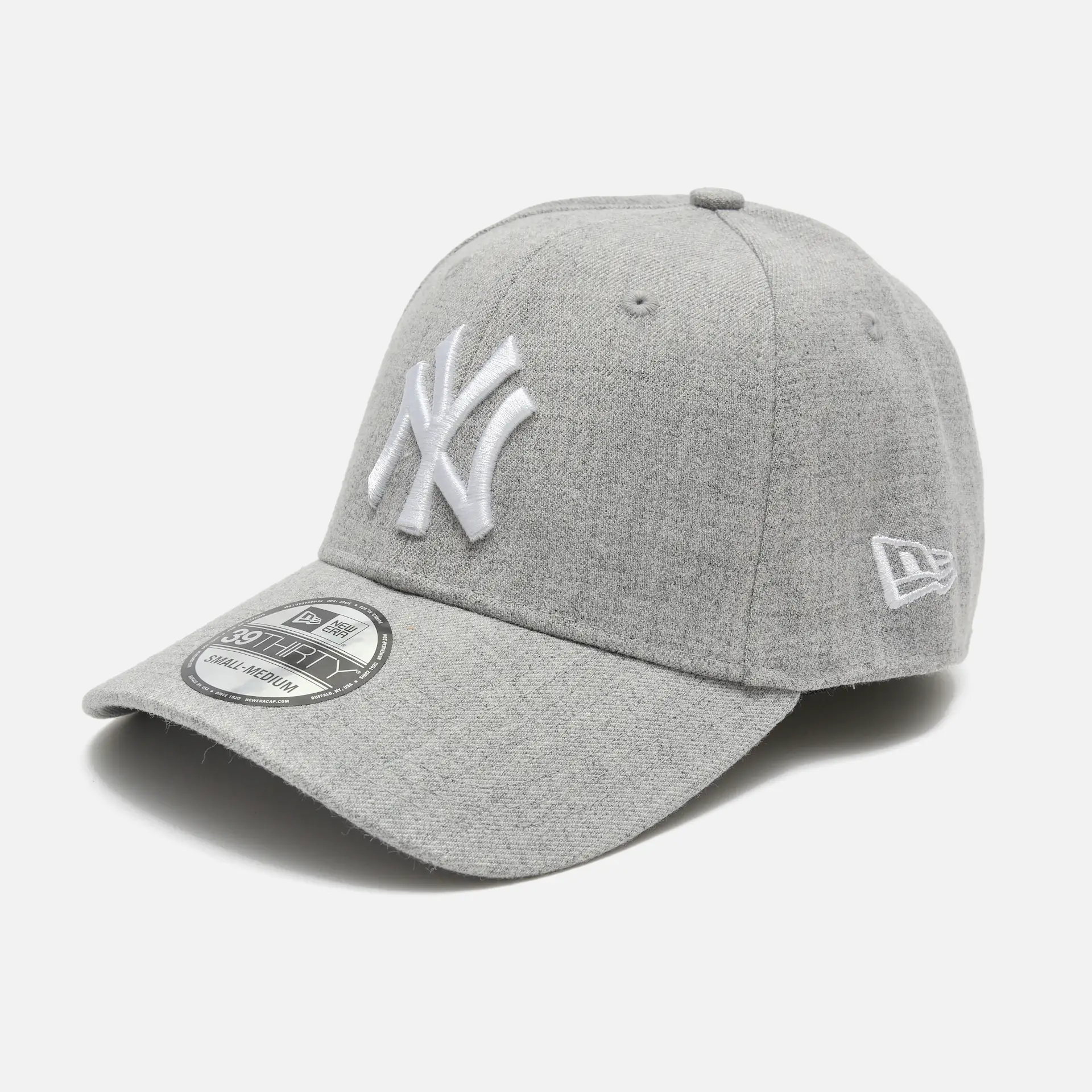 New Era MLB NY Yankees Heather Wool 39Thirty Stretch Fit Cap Graphite