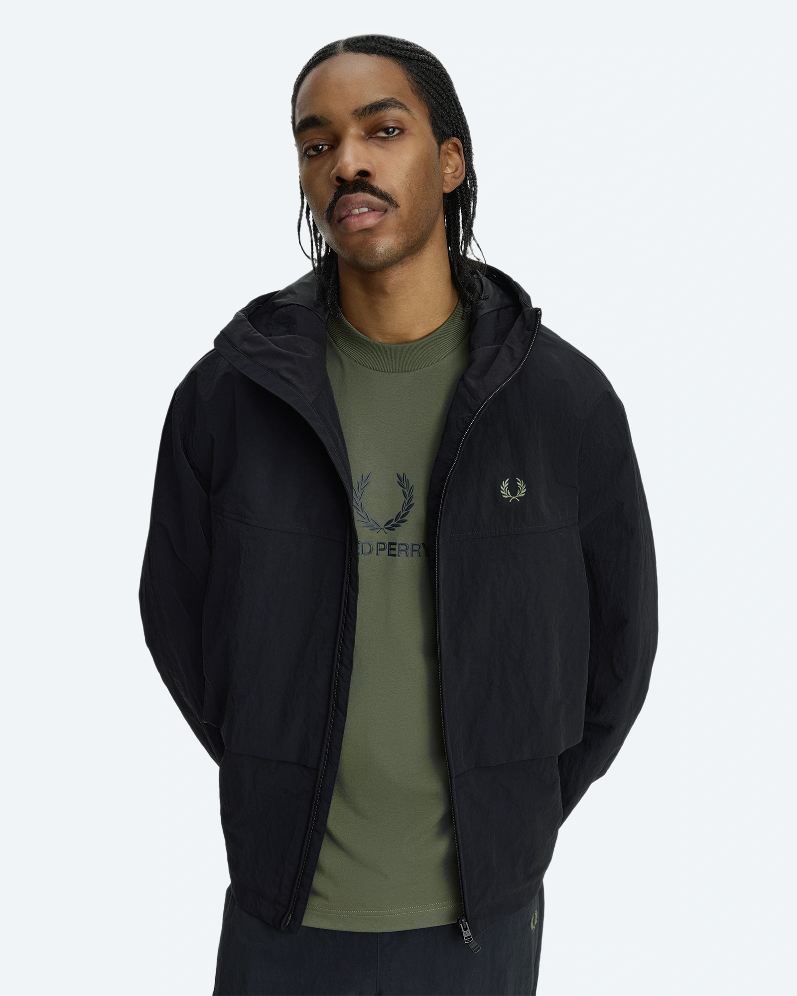 Boxy Hooded Jacket Black