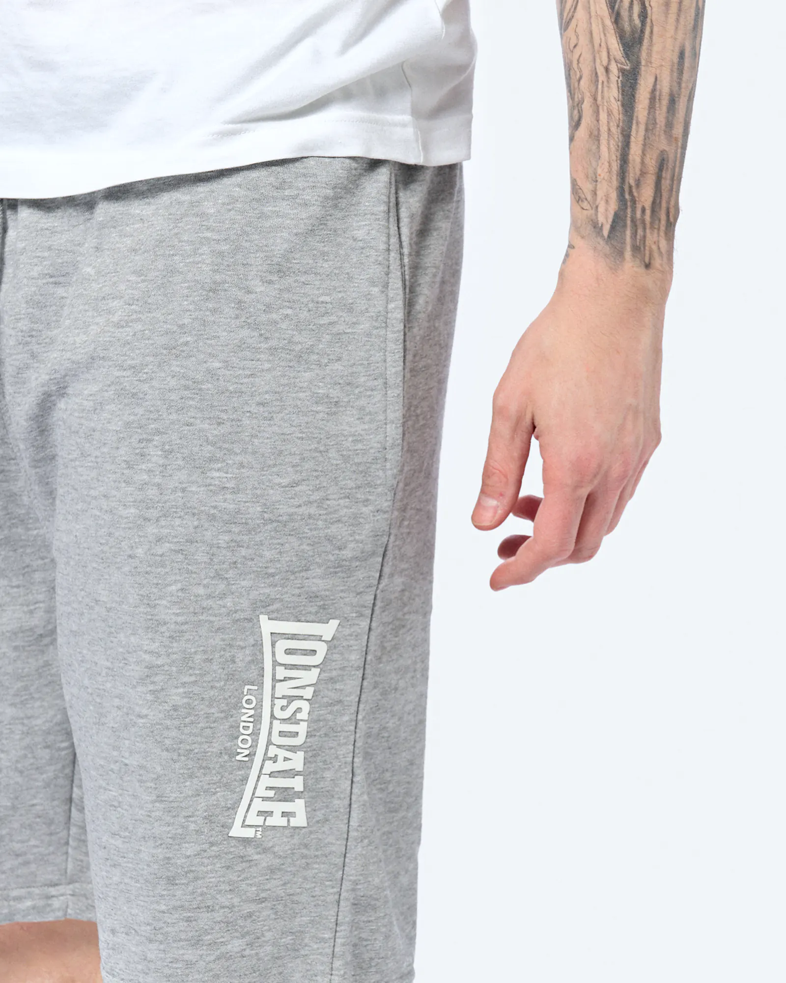 Lonsdale FRINGFORD Shorts Marl Grey Lonsdale FRINGFORD Shorts Marl Grey