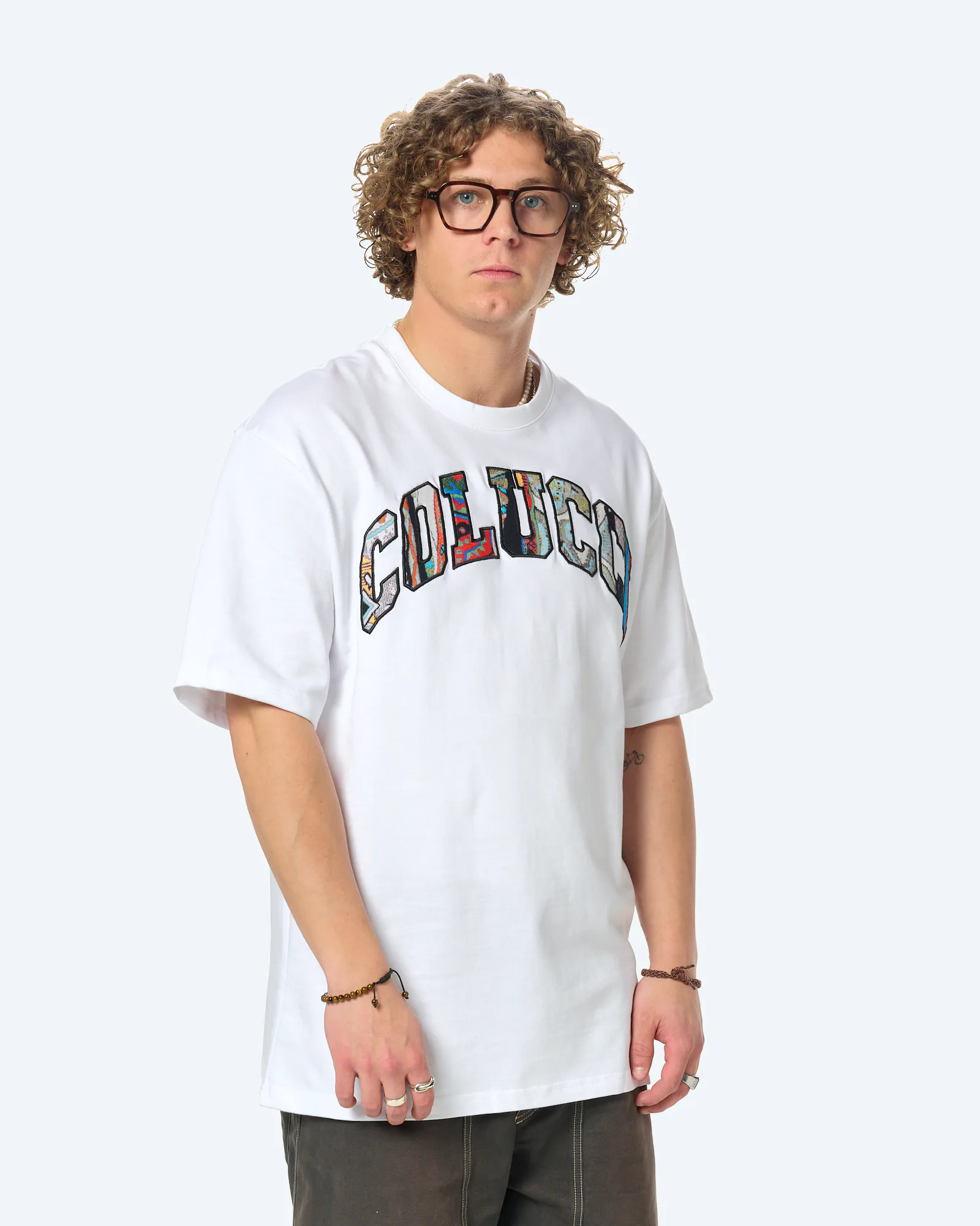 Colucci Logo T-Shirt College Light White/Aop Multi