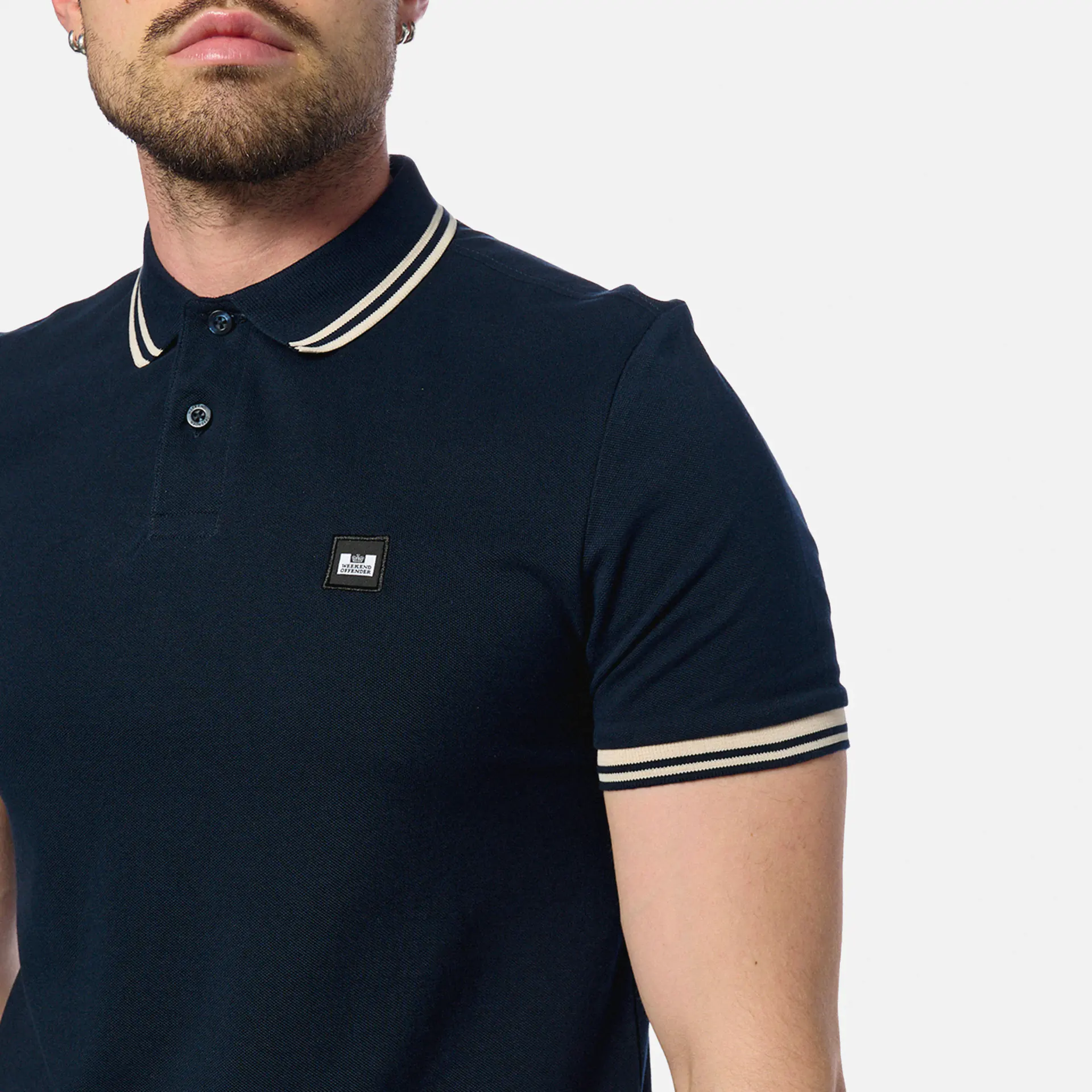 Weekend Offender Levanto Polo Shirt Navy/Alabaster