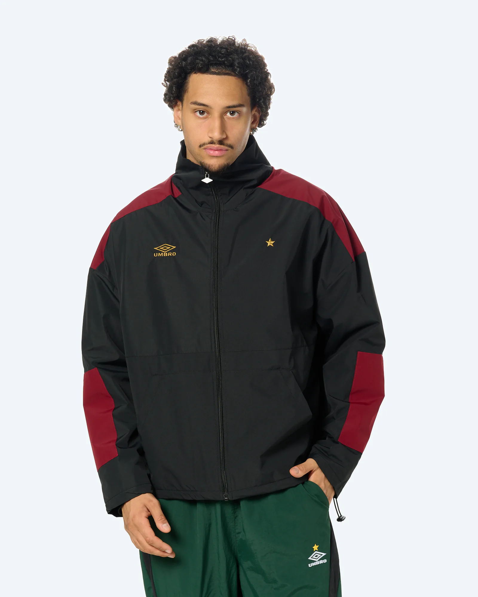 Panelled Boxy Jacket Black/Cabernet
