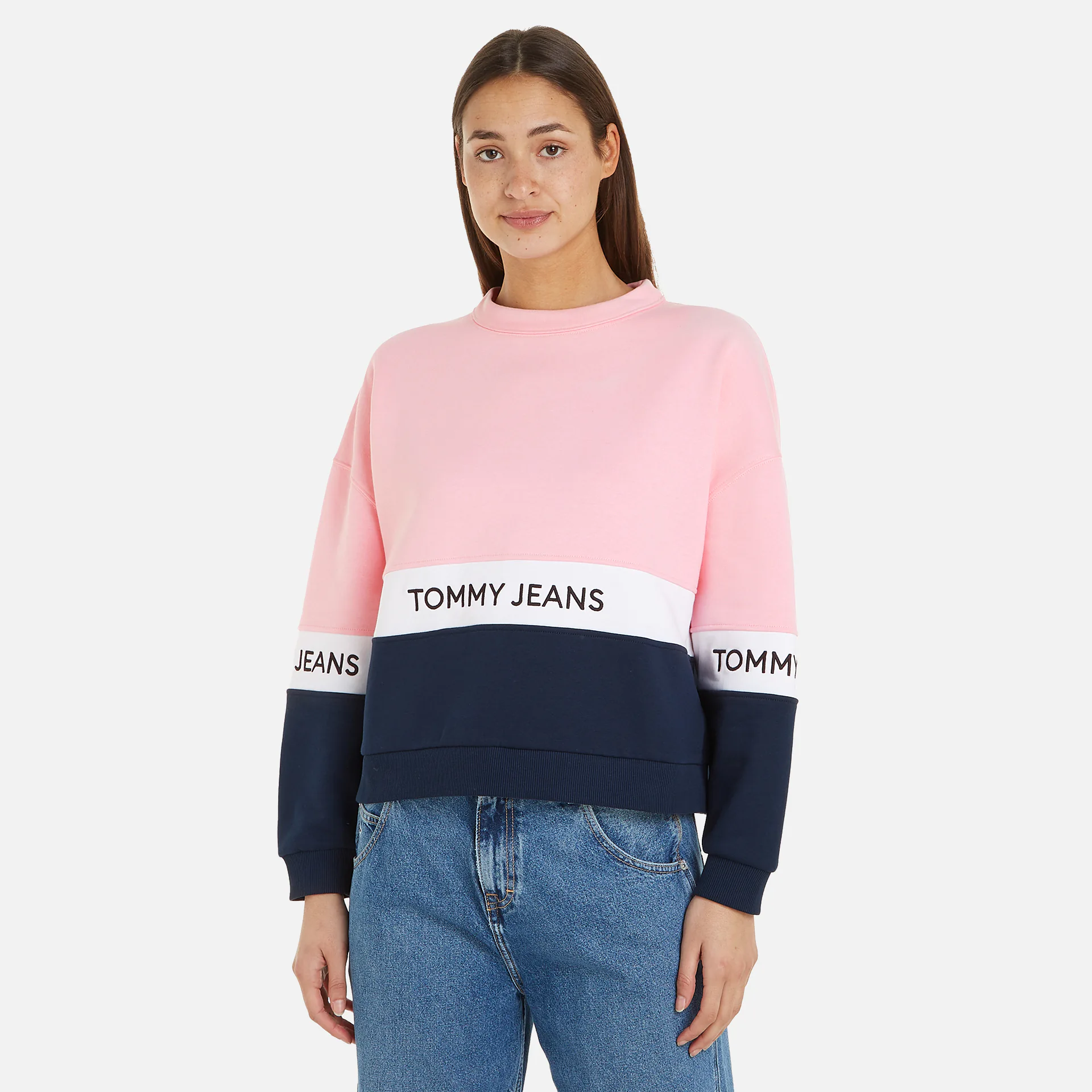 Tommy Jeans Sweatshirt CBLK Crew White/Multi