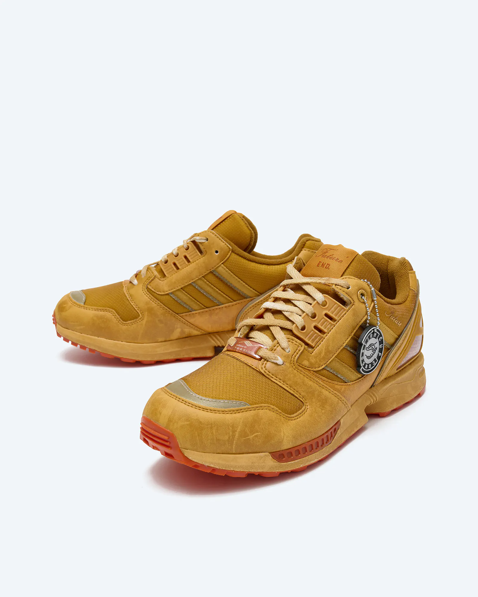 adidas ZX8000 Sneaker Consortium Cup END. Future Orange Suede Burned Sand