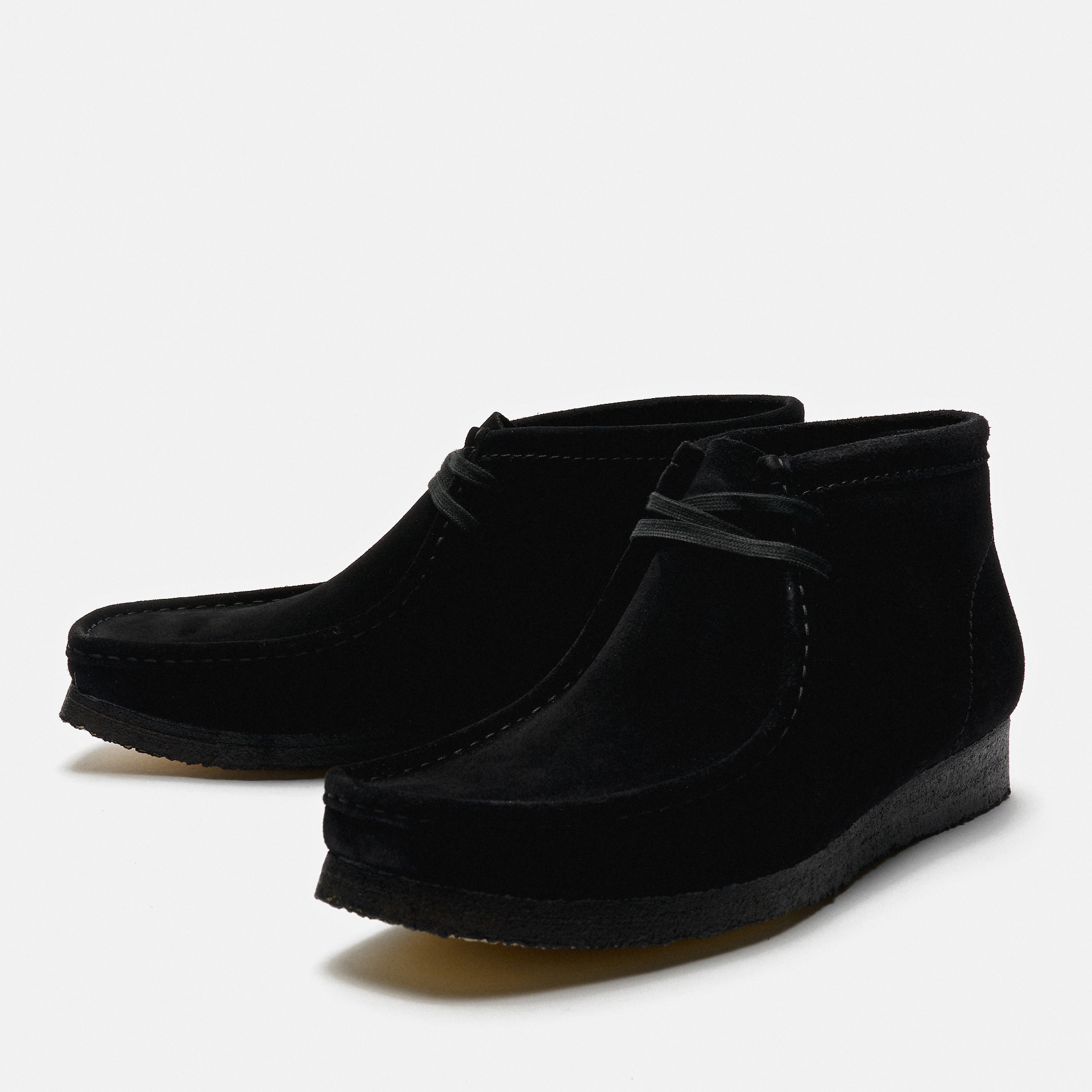Clarks Men's Wallabee Suede Boots Black