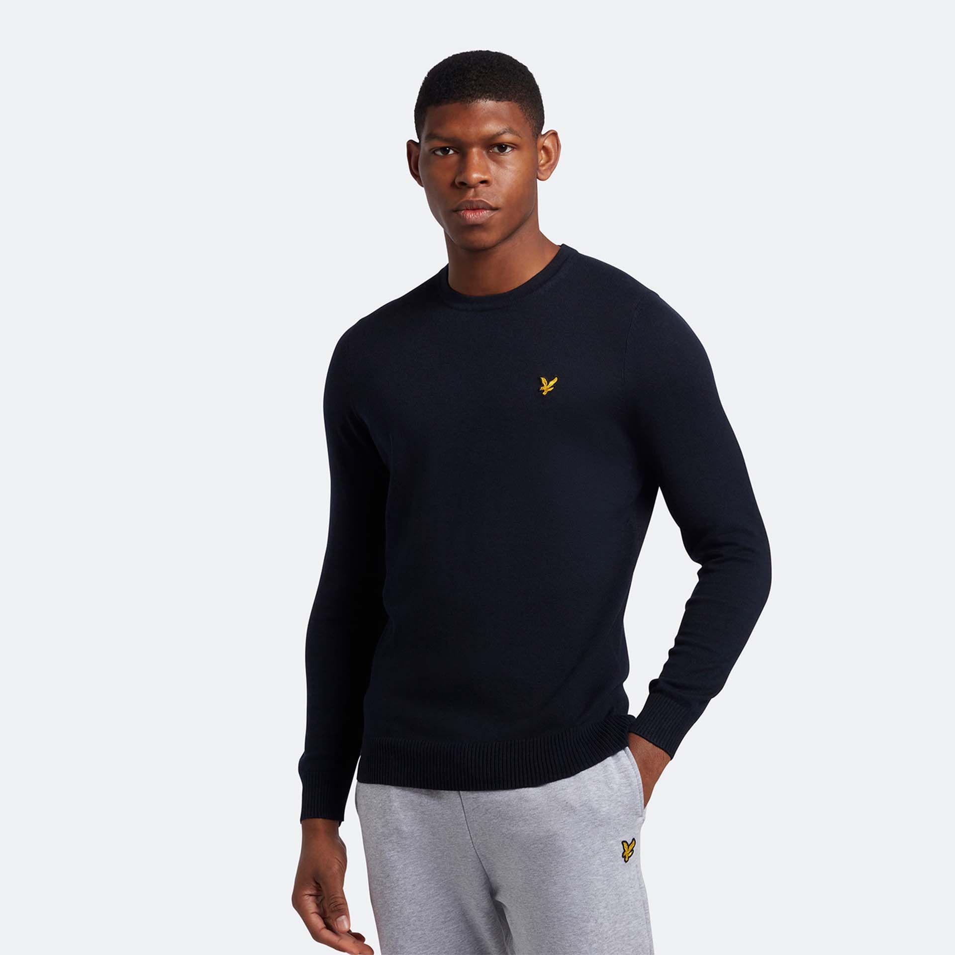 Lyle & Scott Crew Neck Cotton Merino Dark Navy