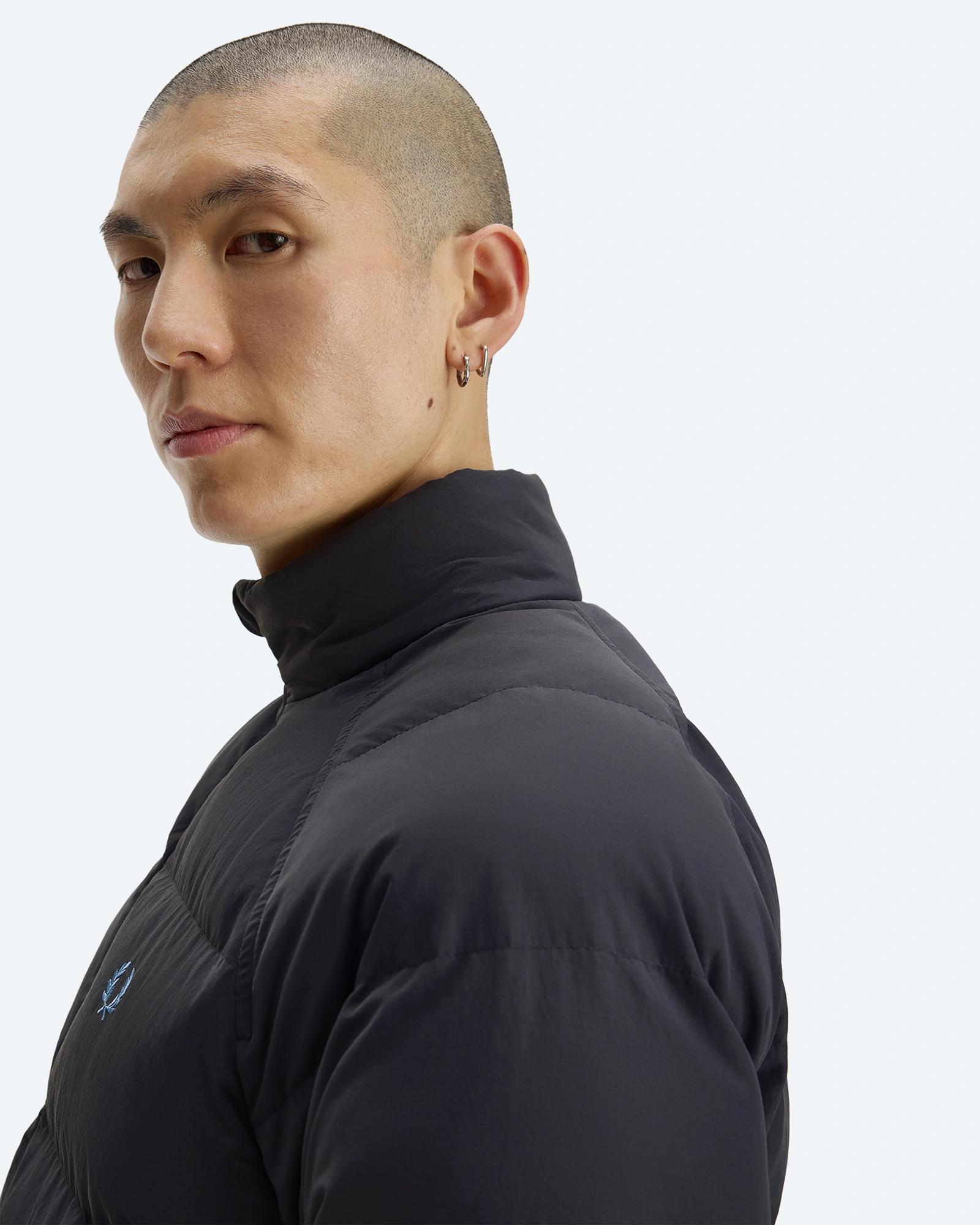 Raglan Sleeve Padded Jacket Anchor Grey