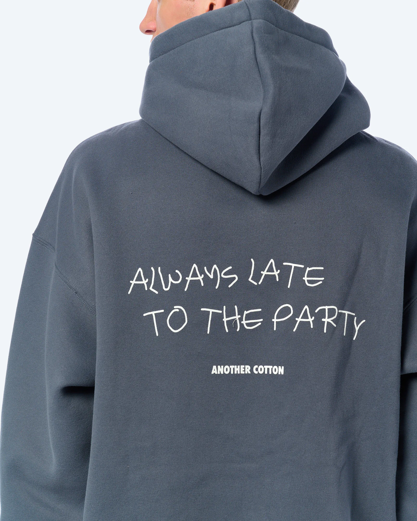 Another Cotton Always Late Hoodie Blue