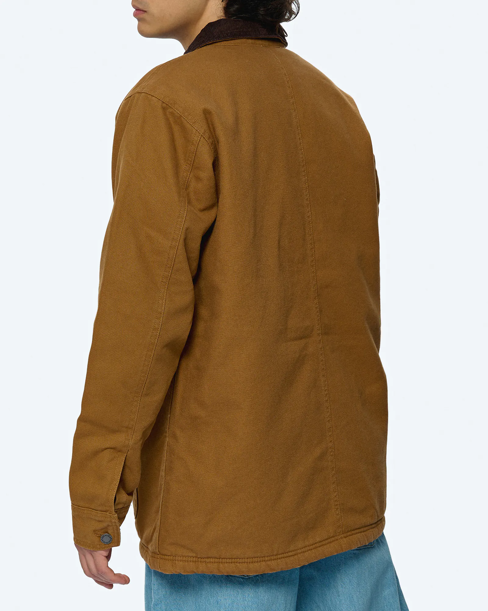 Dickies Duck High Pile Fleece Line Chore Jacket Stonewashed Brown Duck Dickies Duck High Pile Fleece Line Chore Jacket Stonewashed Brown Duck