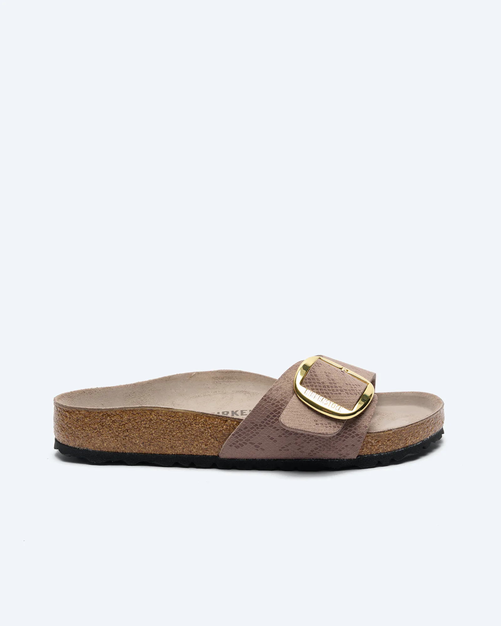 Madrid Big Buckle Synthetics Sandals SYN Python Gray Taupe