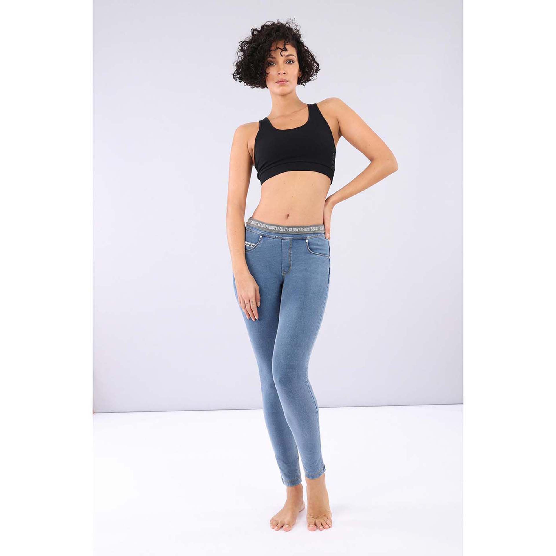 Freddy N.O.W. Yoga Mid Waist Skinny Pant Blue