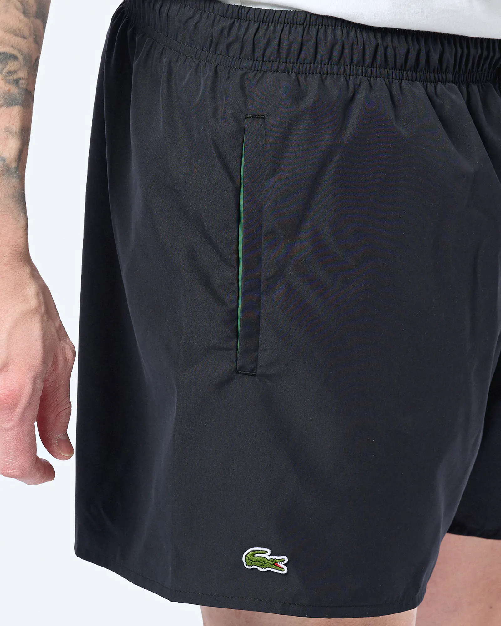 Lacoste Swim Shorts Black/Green Lacoste Swim Shorts Black/Green