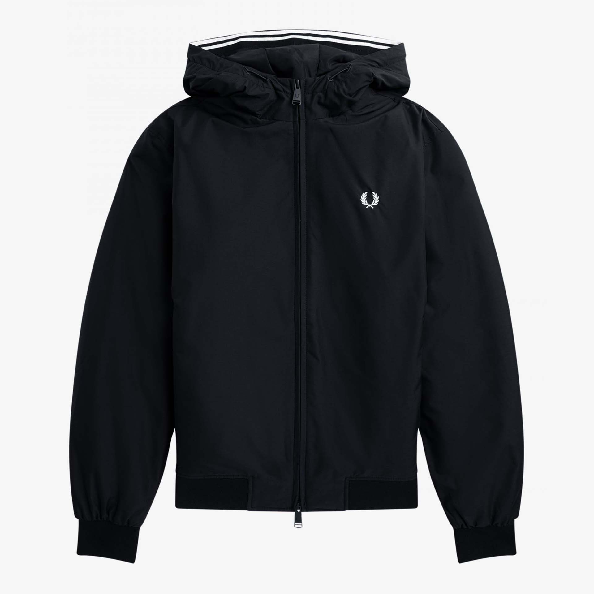 Fred Perry Padded Hooded Brentham Jacket Black