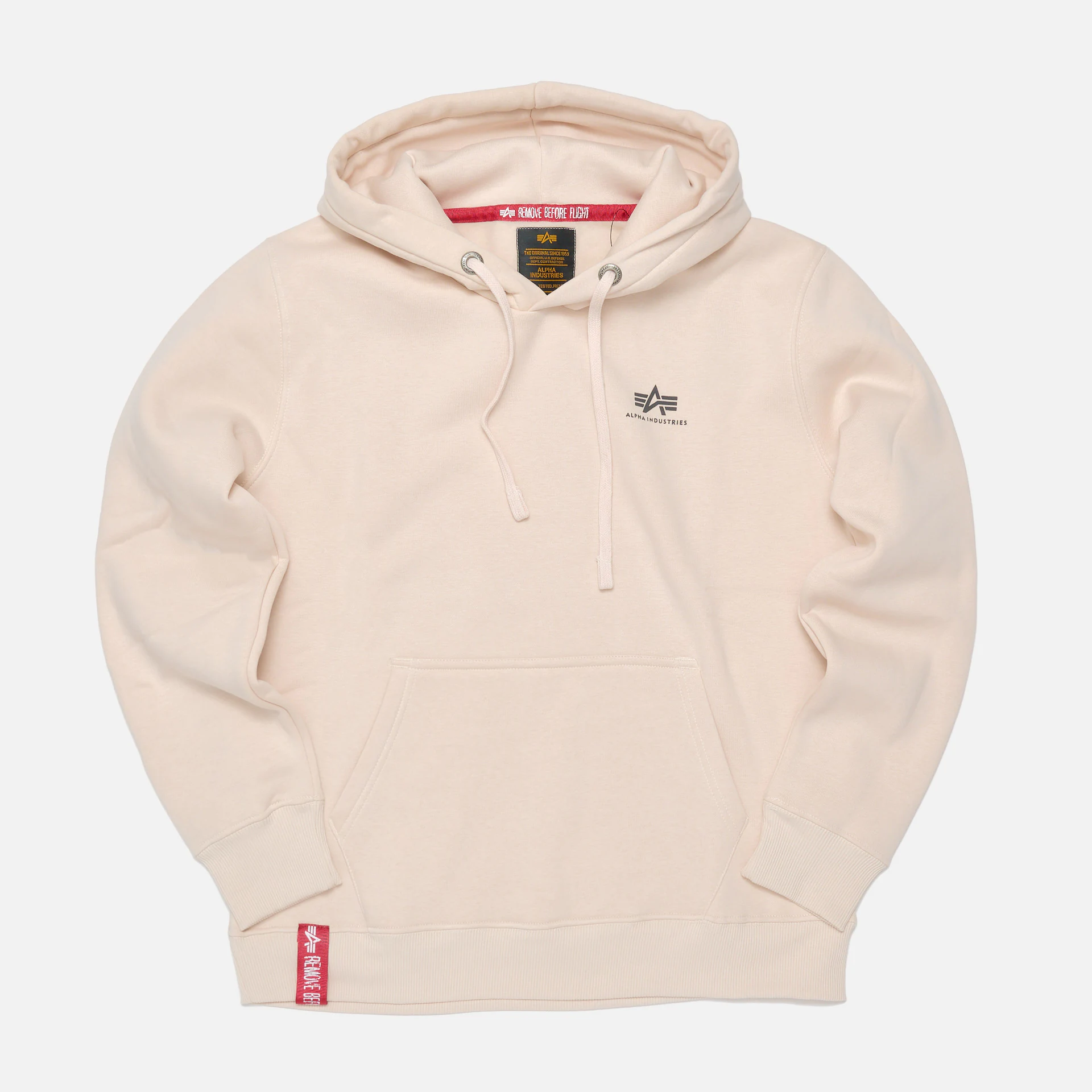 Alpha Industries Basic Hoody Small Logo Jet Stream White